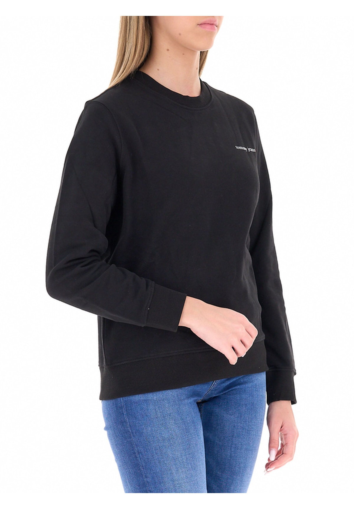 Felpa Pullover con Cappuccio Tjw Reg Ess Logo 1 C DW0DW22829 Black
