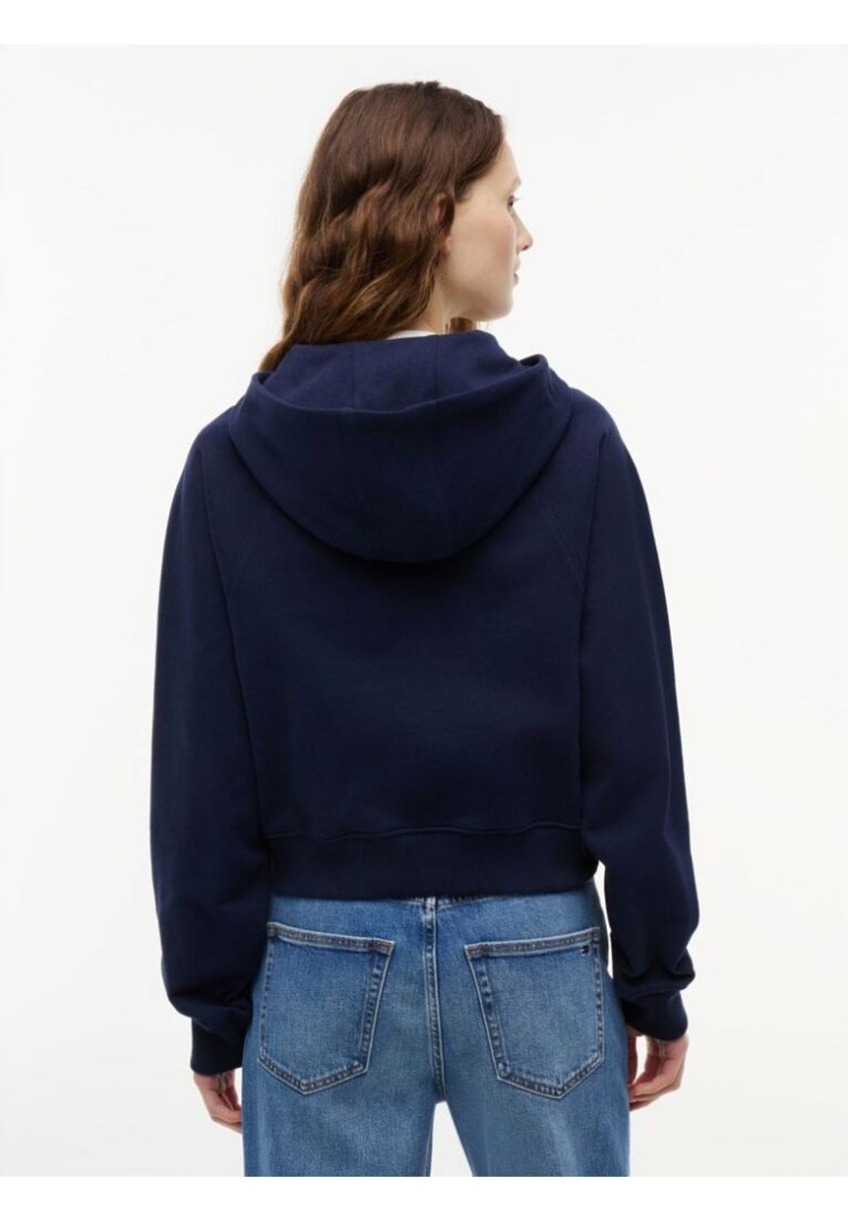 Felpa Full-Zip con Cappuccio Tjw Bxy S Flag Zip T DW0DW22834 Dark Night Navy