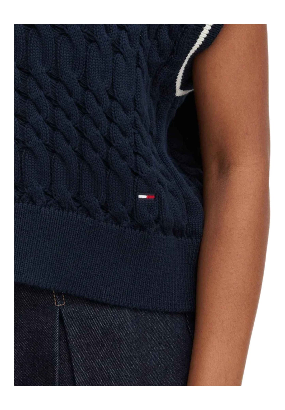Smanicato Gilet Tjw Tipping V Neck C DW0DW22927 Dark Night Navy