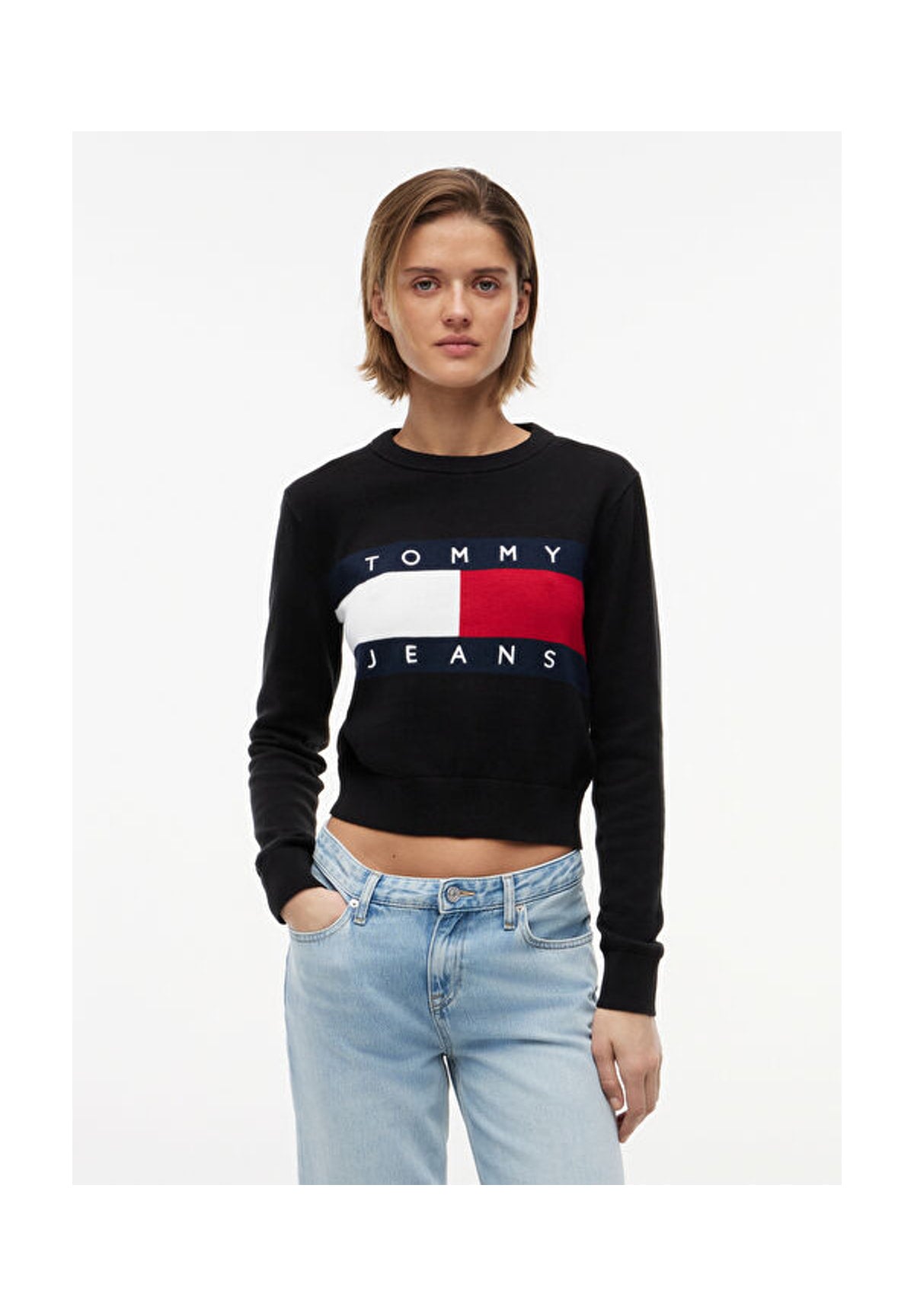 Maglione Girocollo Tjw Flag Crew Neck S DW0DW22930 Black