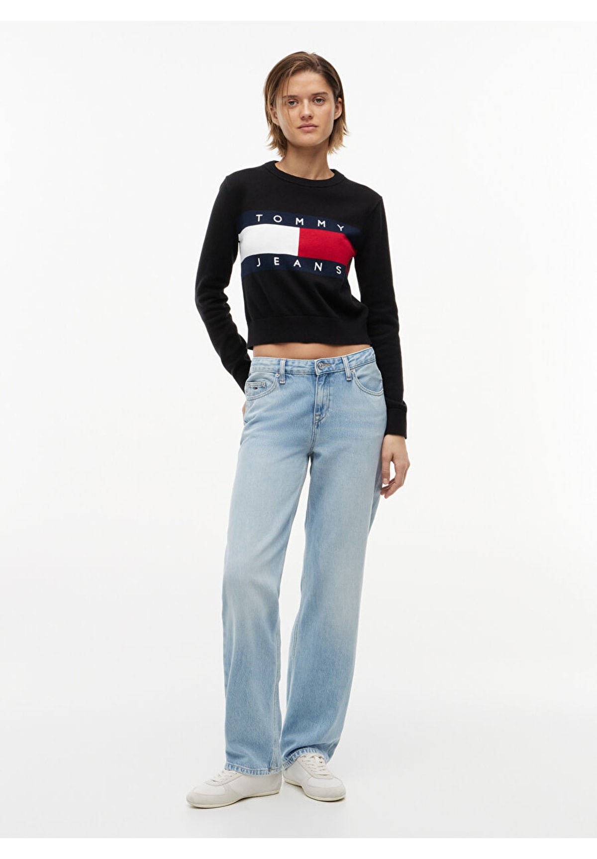 Maglione Girocollo Tjw Flag Crew Neck S DW0DW22930 Black