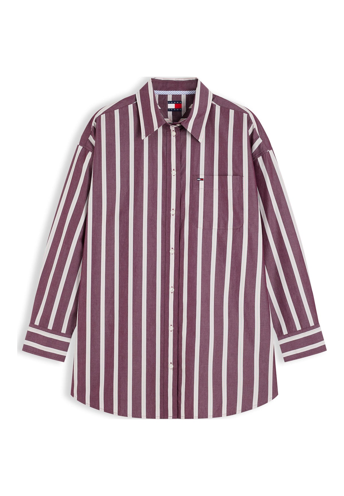 Camicia a Maniche Lunghe Tjw Ovs Essential Sh DW0DW23340 Calypso Berry, Stripe