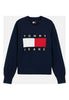 Tommy Jeans Maglione Girocollo Tjw Flag Sweater Ext DW0DW23450 Off White