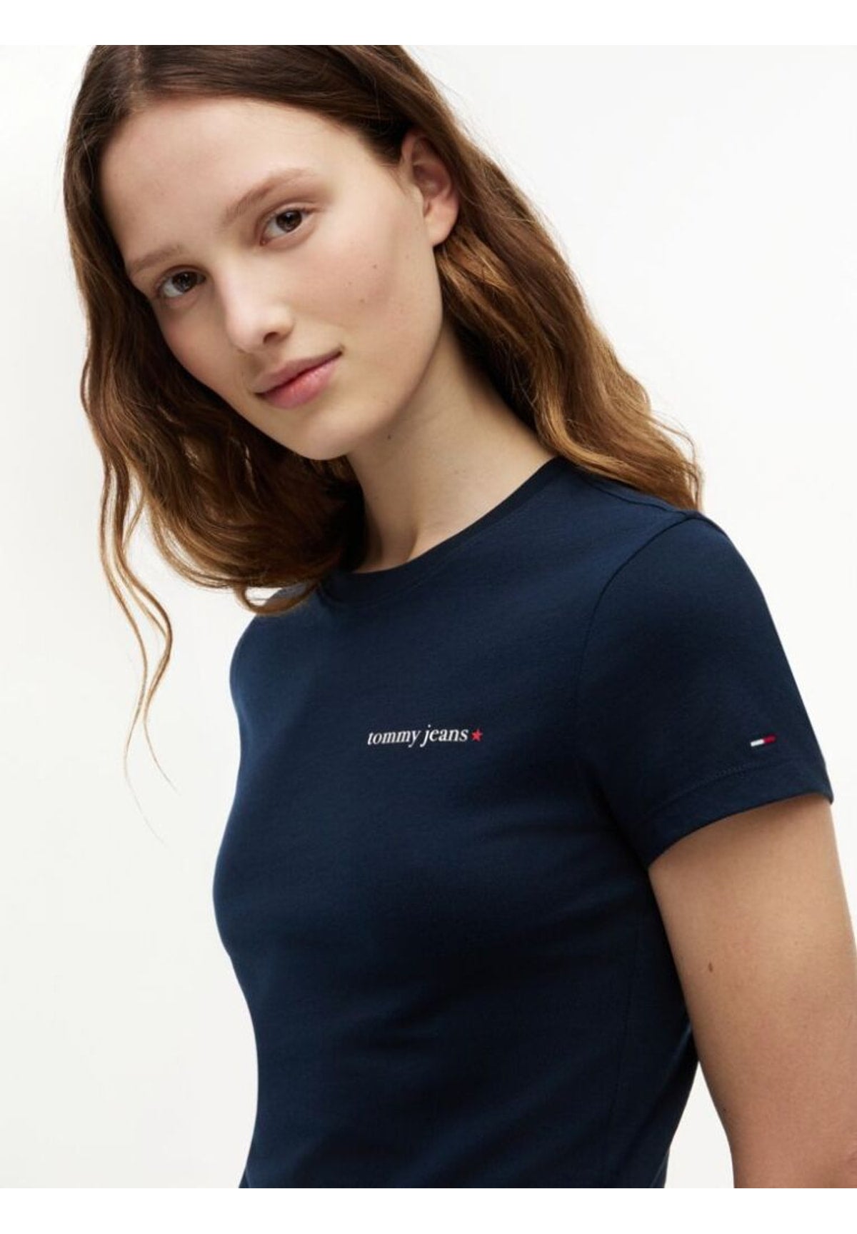 T-shirt a Maniche Corte Tjw Slim Ess Logo 1 DW0DW23479 Dark Night Navy