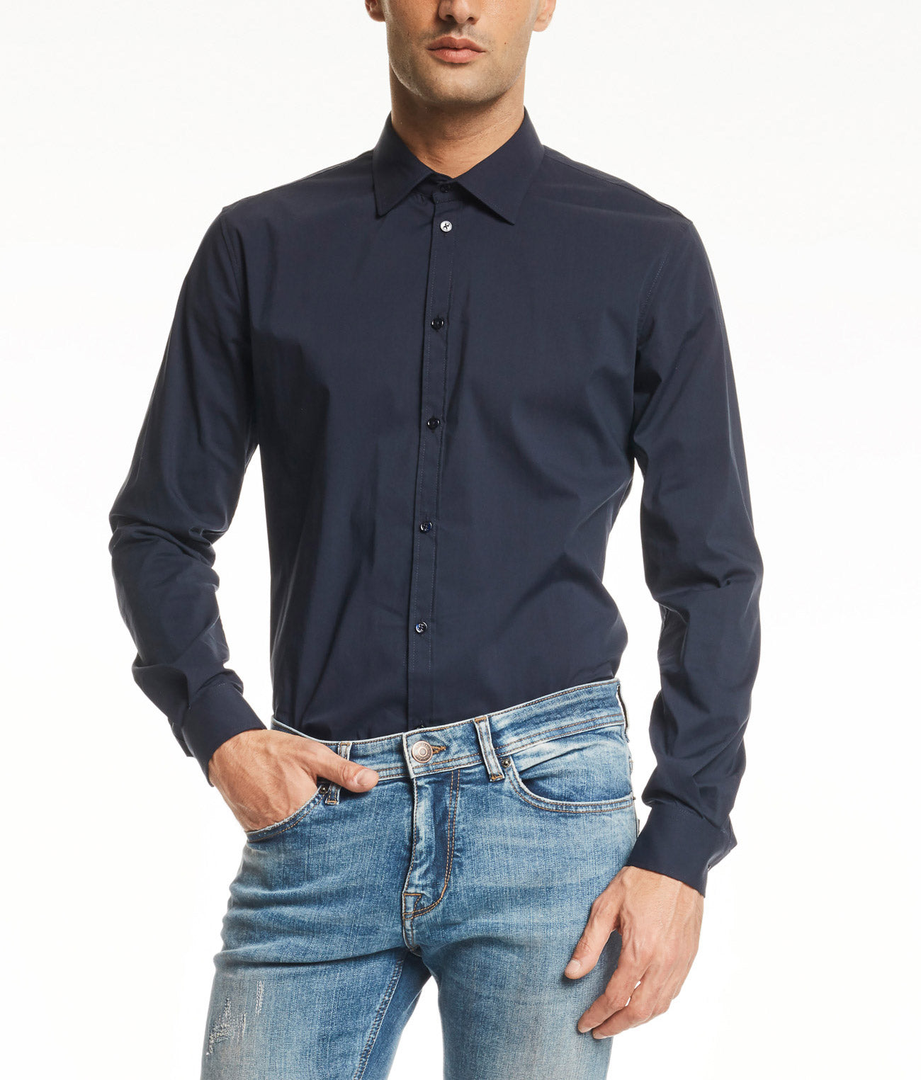 Gaudi' Camicia 121gu45003 Blu