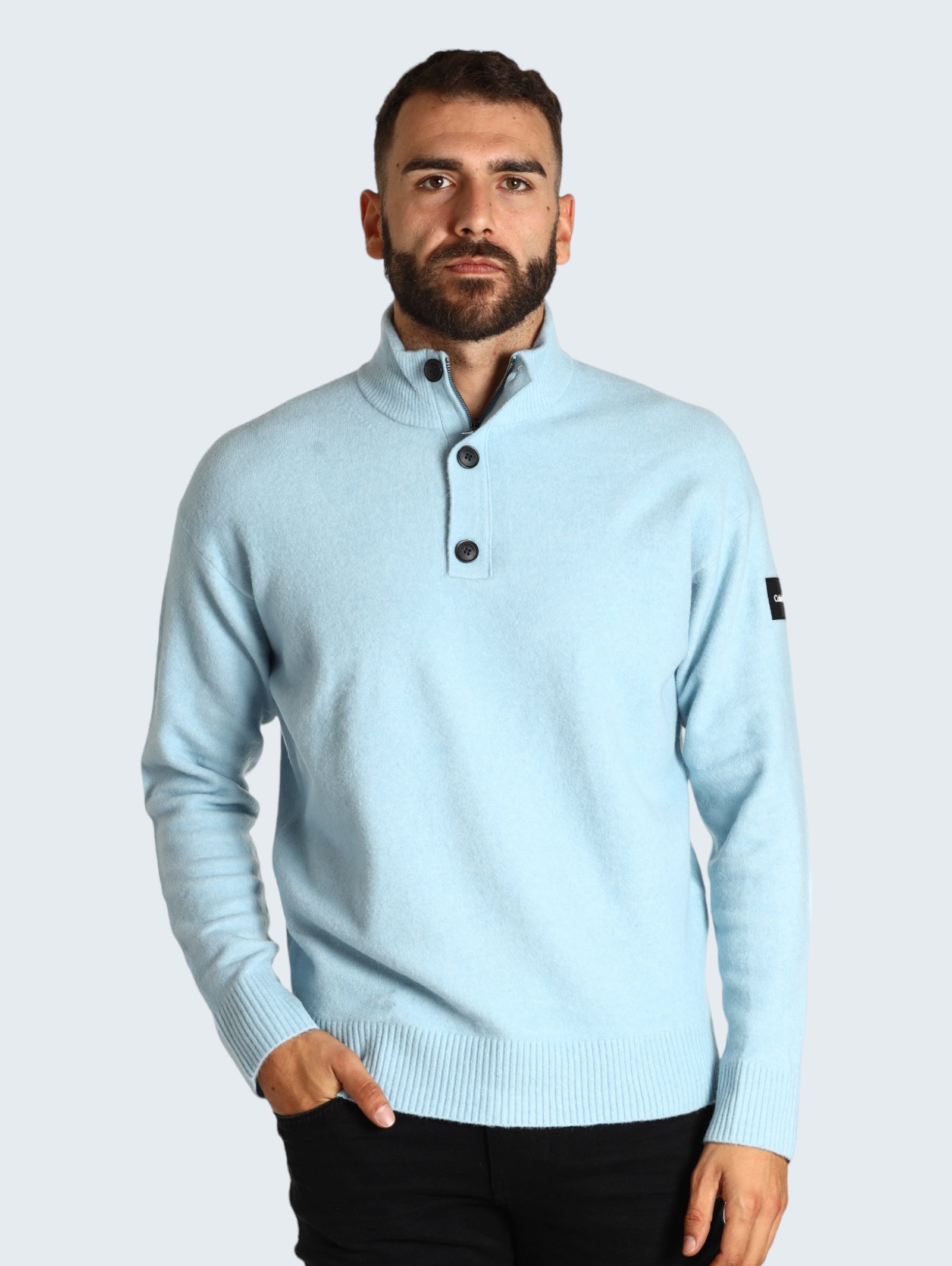 Maglione Collo Alto K10k111960 Tropic Blue