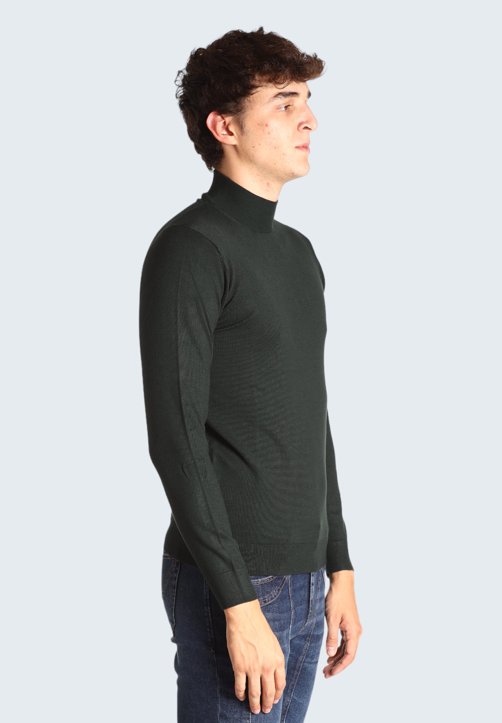 Maglione Collo Alto 3007900 Verde Bottiglia