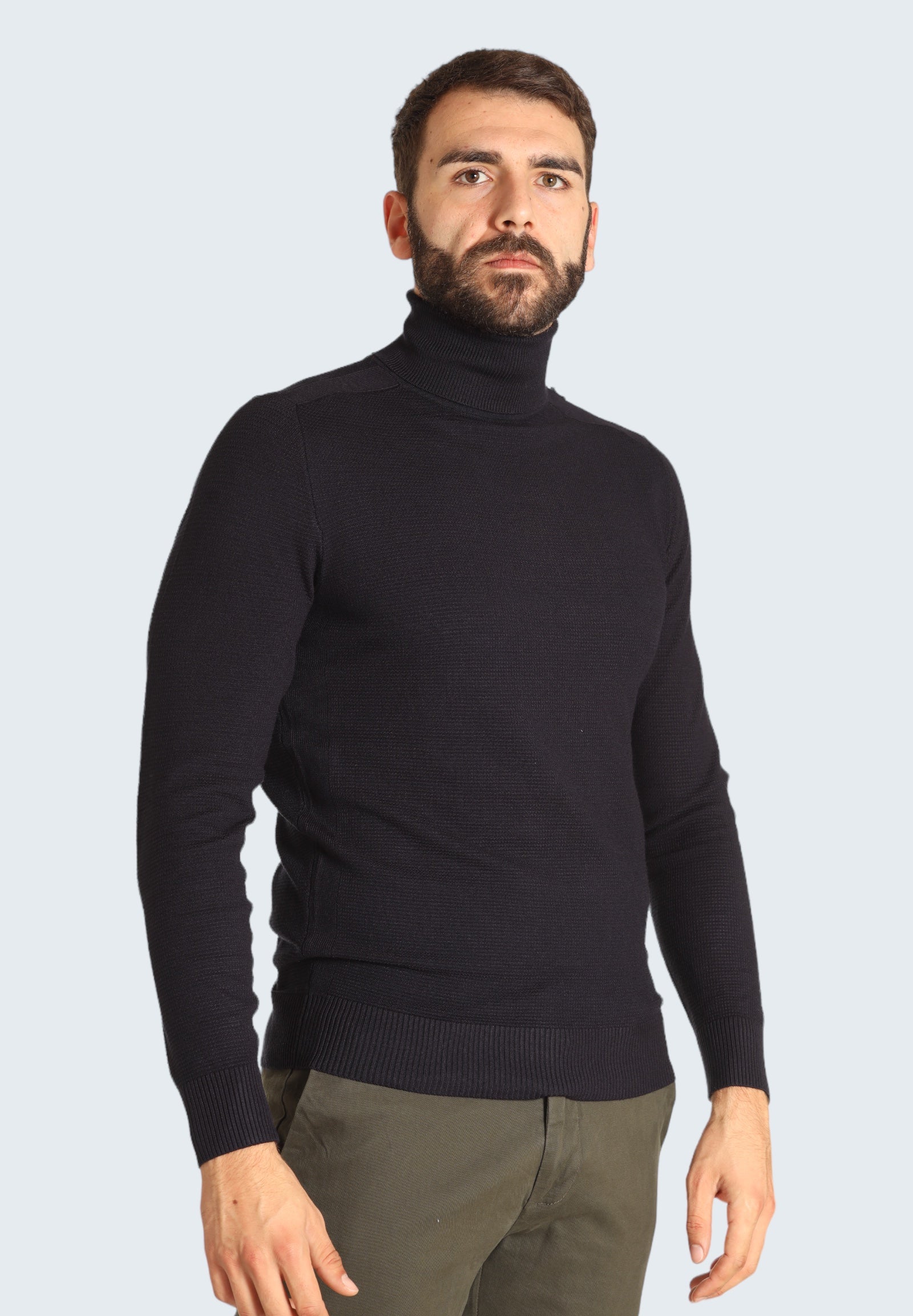 Maglione Collo Alto 8012223 Blu Navy