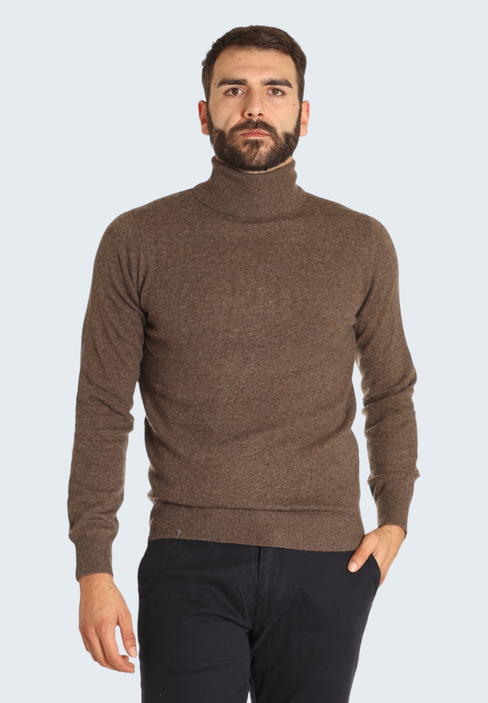 Maglione Collo Alto 8151223 Visone, Marrone