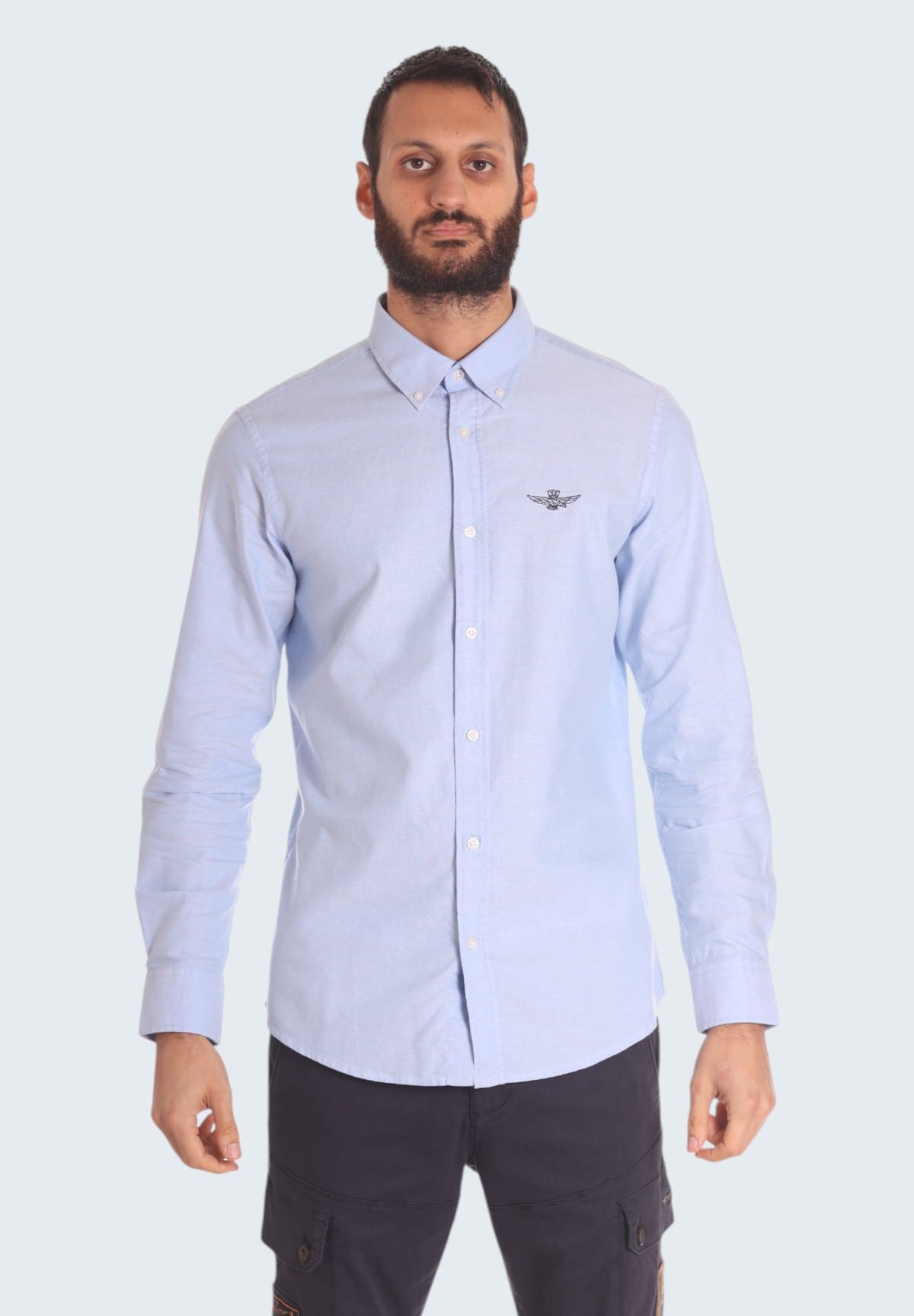 Camicia a Maniche Lunghe 242CA1262CT3289 Light Blue Oxford