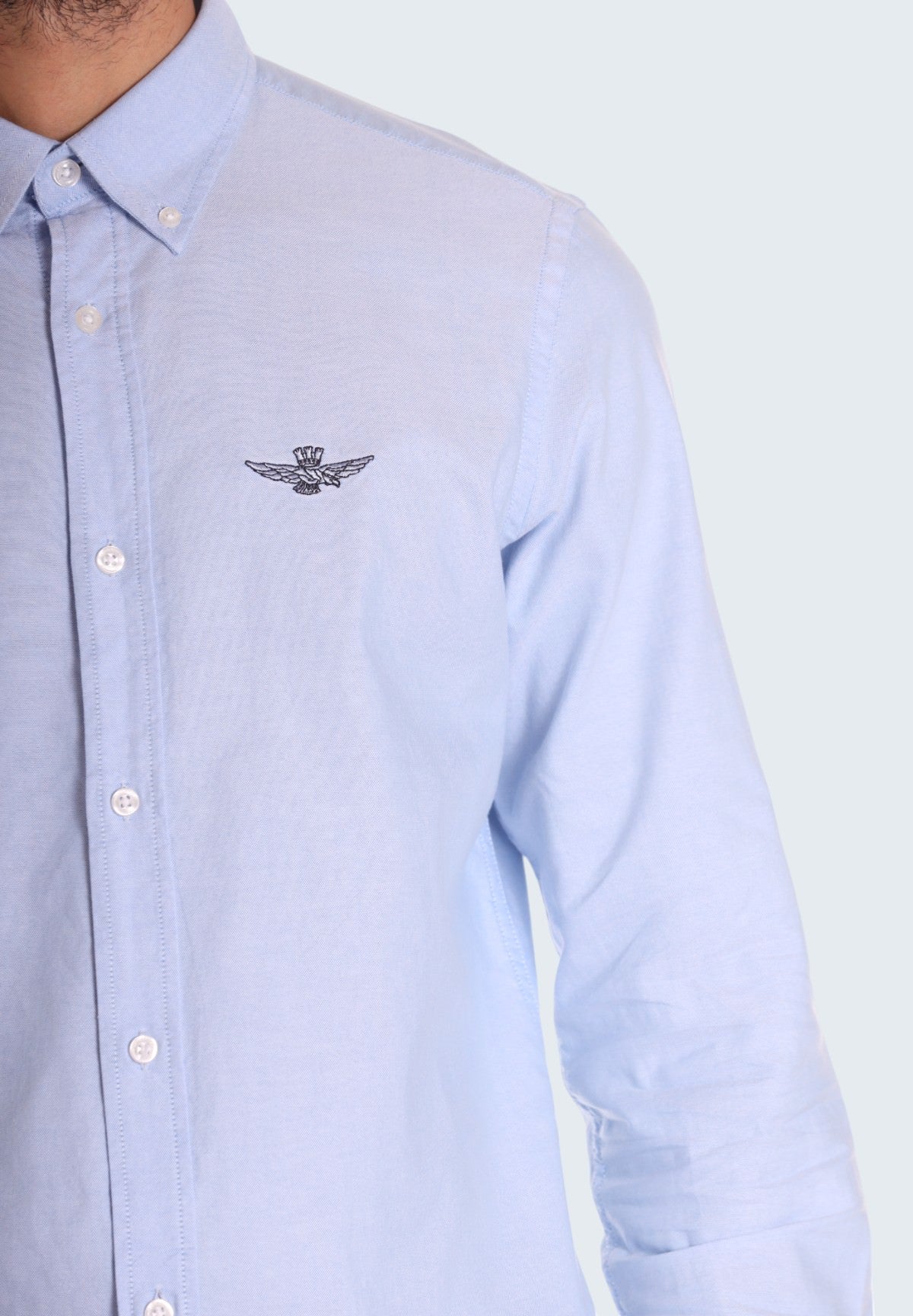 Camicia a Maniche Lunghe 242CA1262CT3289 Light Blue Oxford