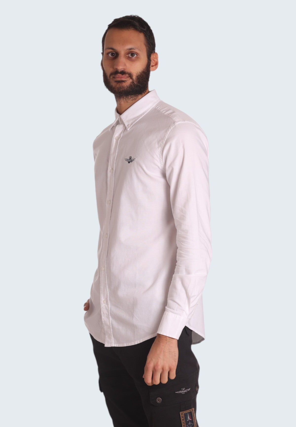 Camicia a Maniche Lunghe 242CA1262CT3289 Milk White