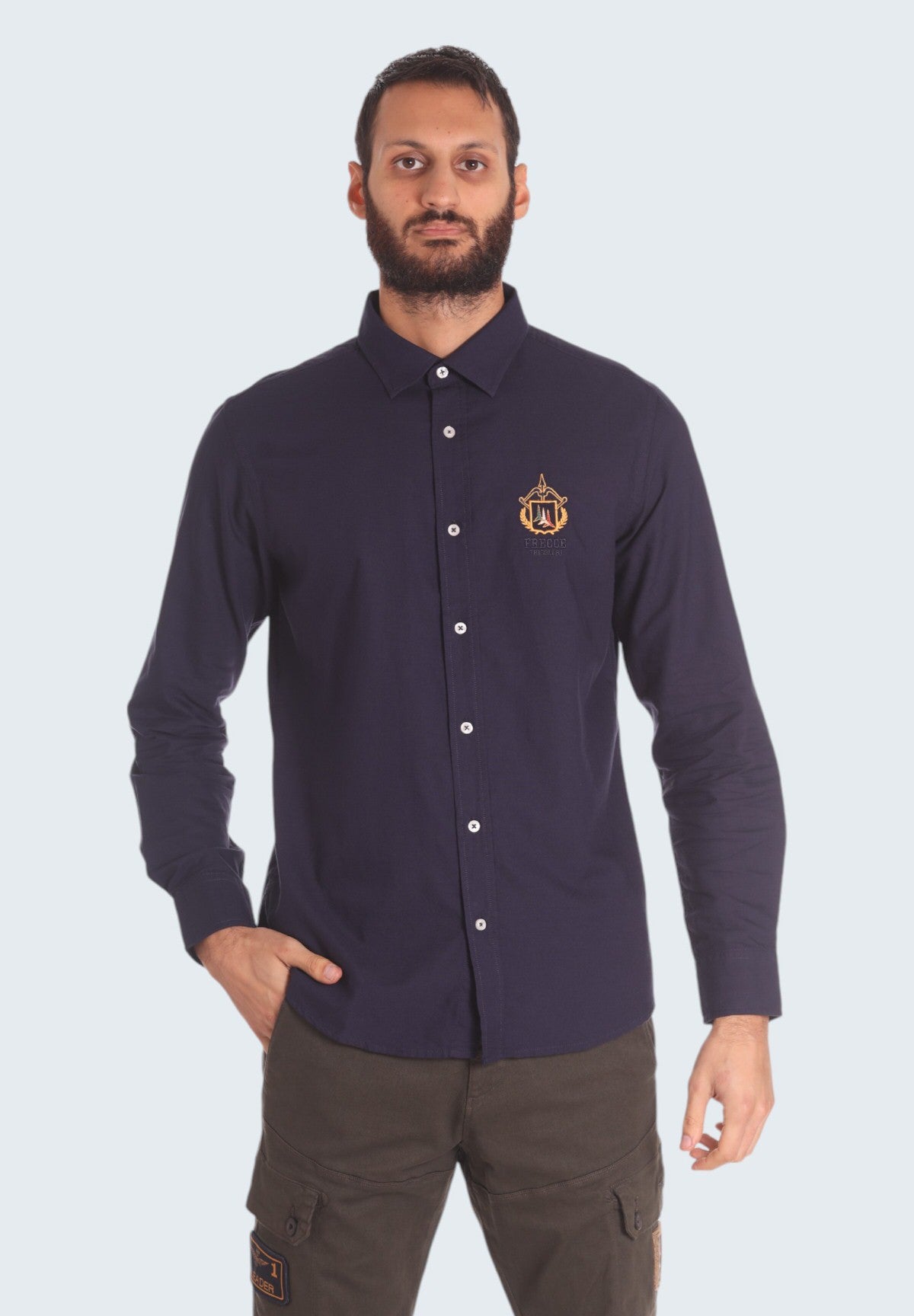 Camicia a Maniche Lunghe 242CA1264CT3289 Dark blu