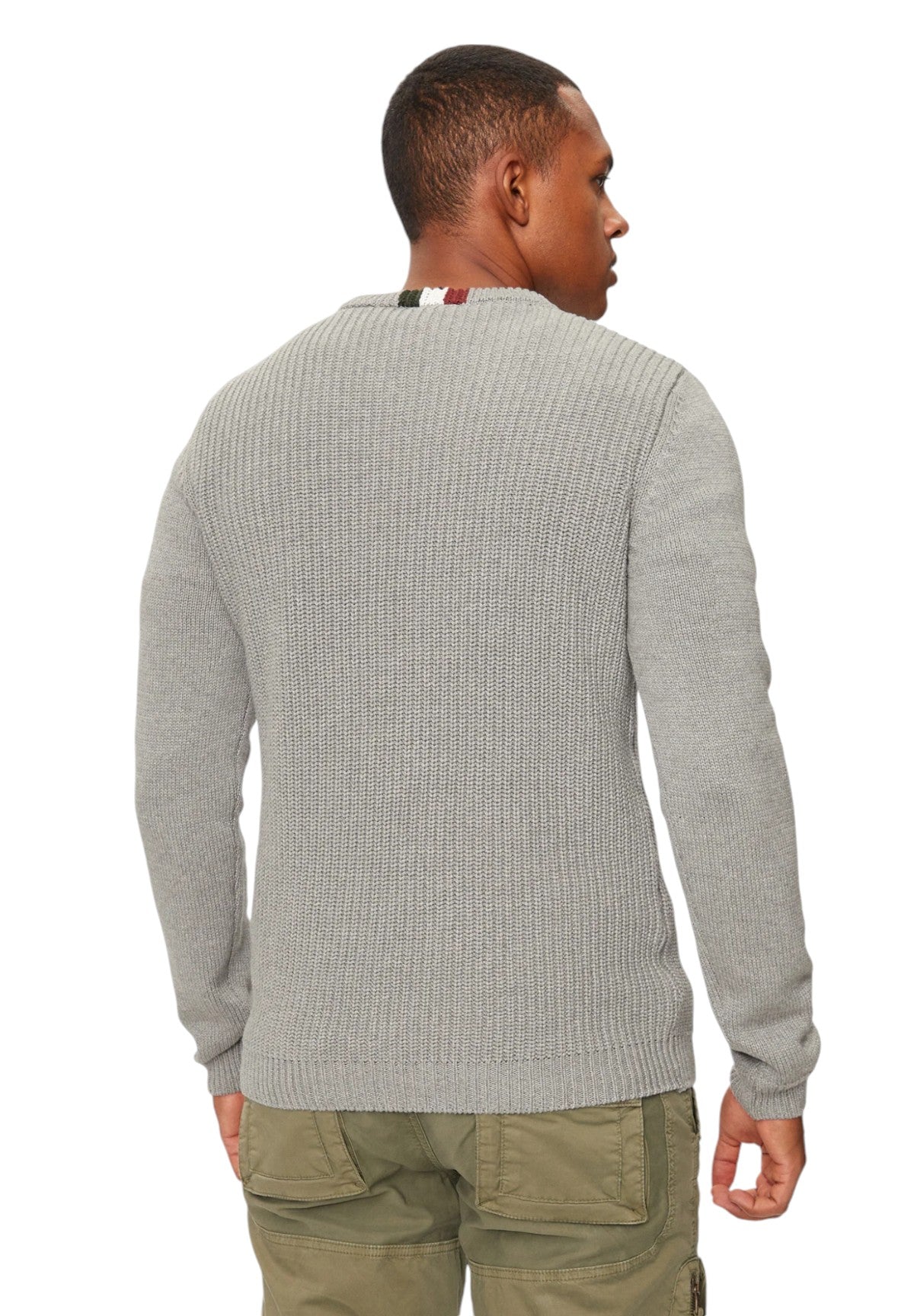 Maglione Girocollo 242MA1453L409 Grigio Melange