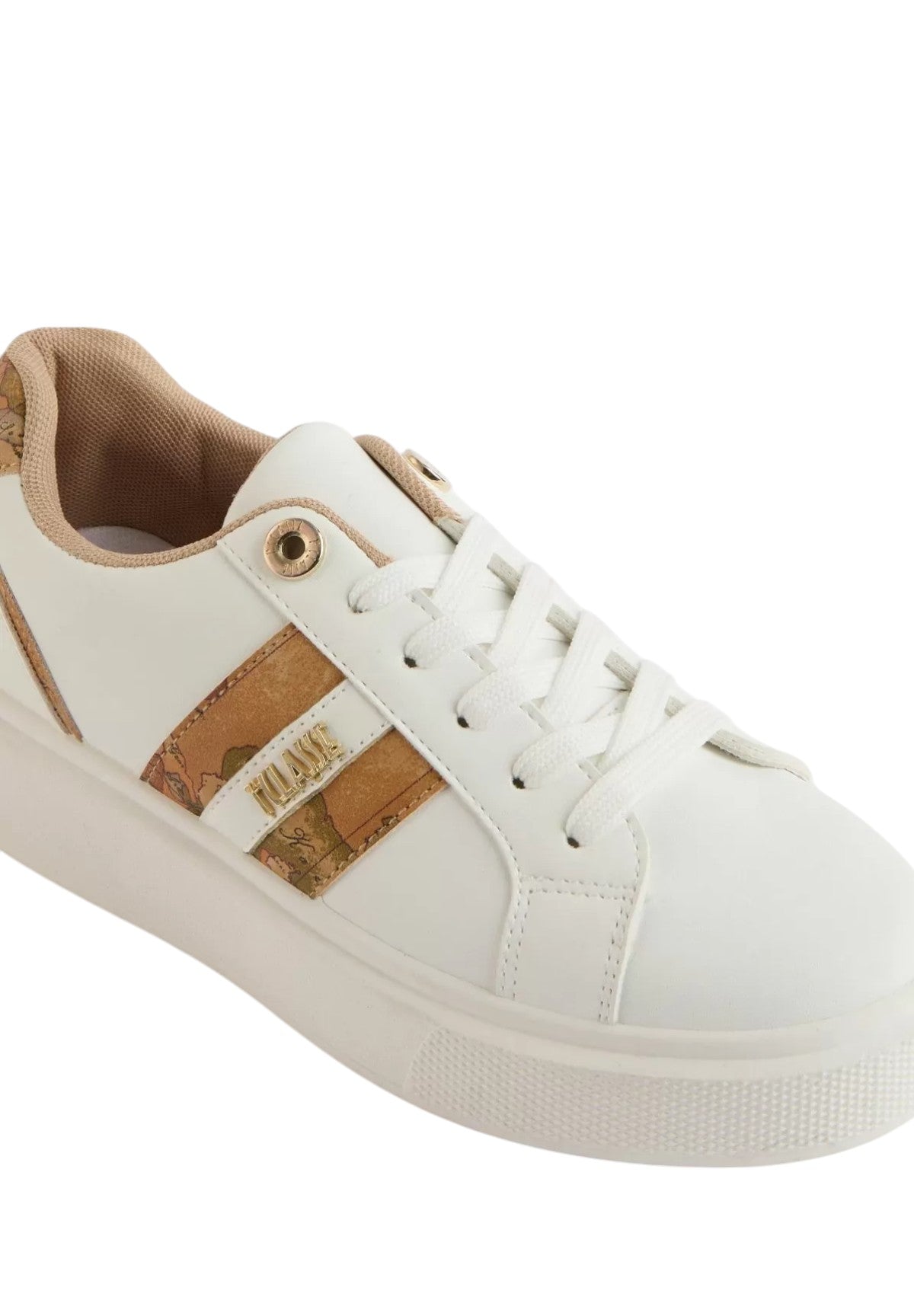 Sneakers Eco nappa con logo e bande Geo Classic 1005 Bianco