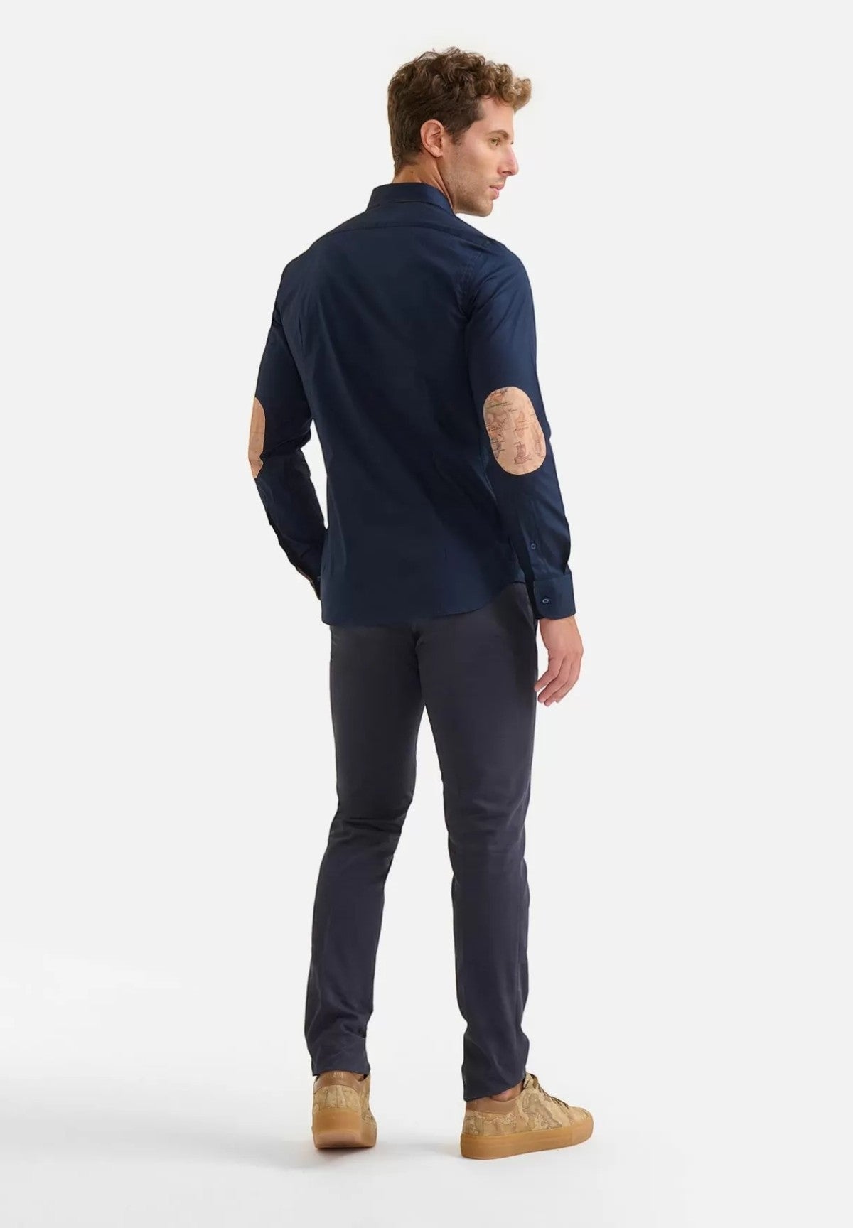 Camicia a Maniche Lunghe Slim Fit 1312 Blu Navy