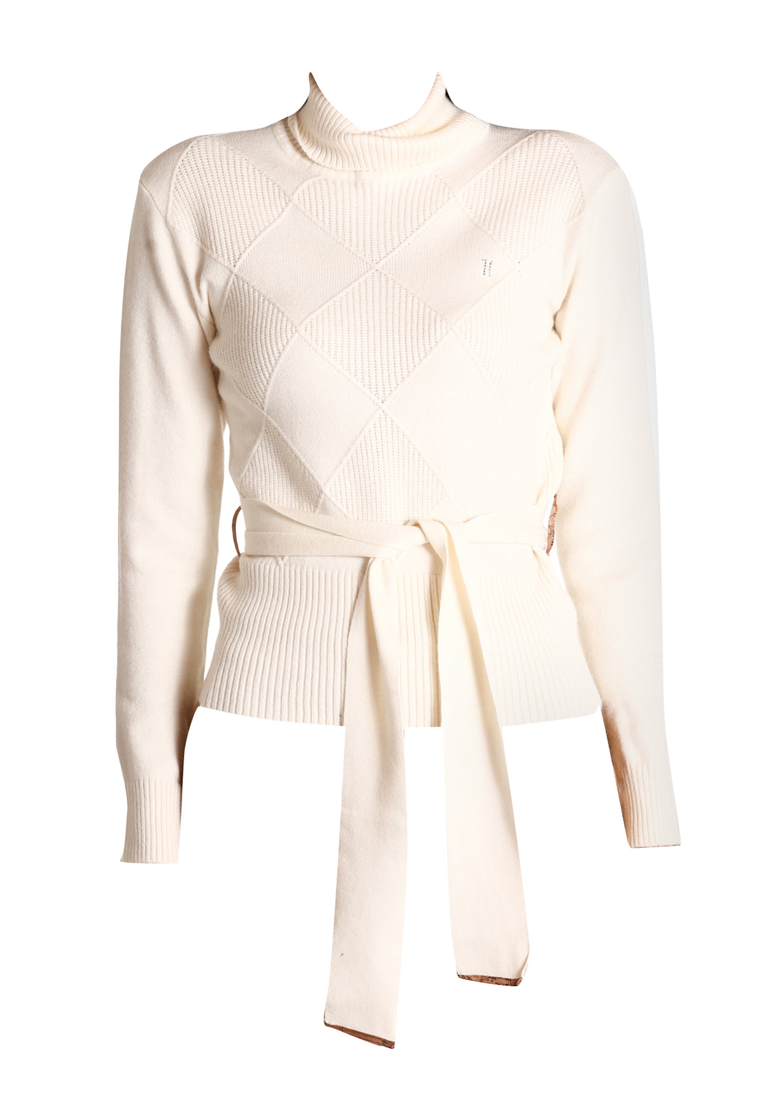 Maglione Collo Alto 7014 Bianco Panna