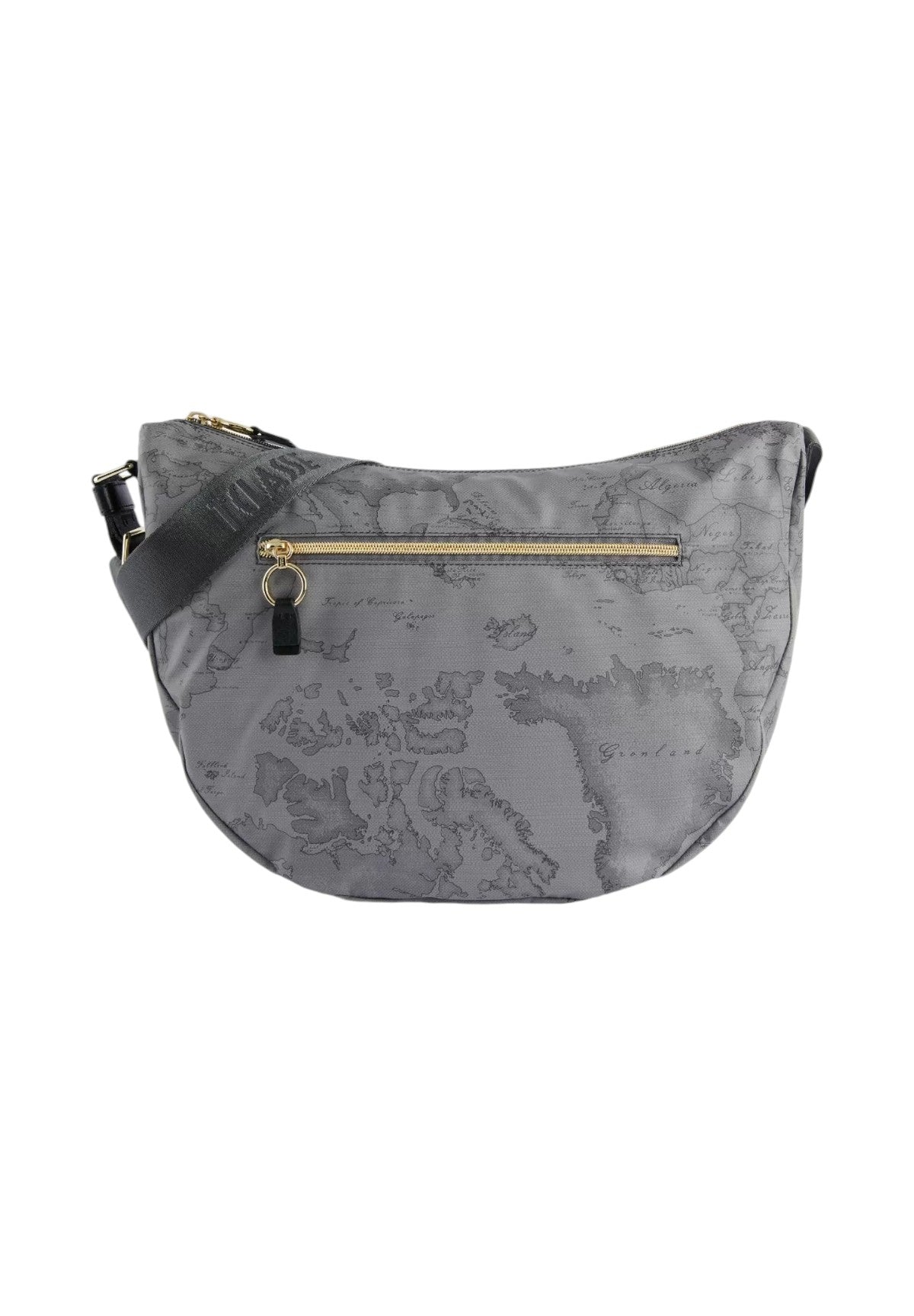 Borsa A Spalla Social Soft Tracolla A Mezzaluna Grande La92 Grigio Scuro