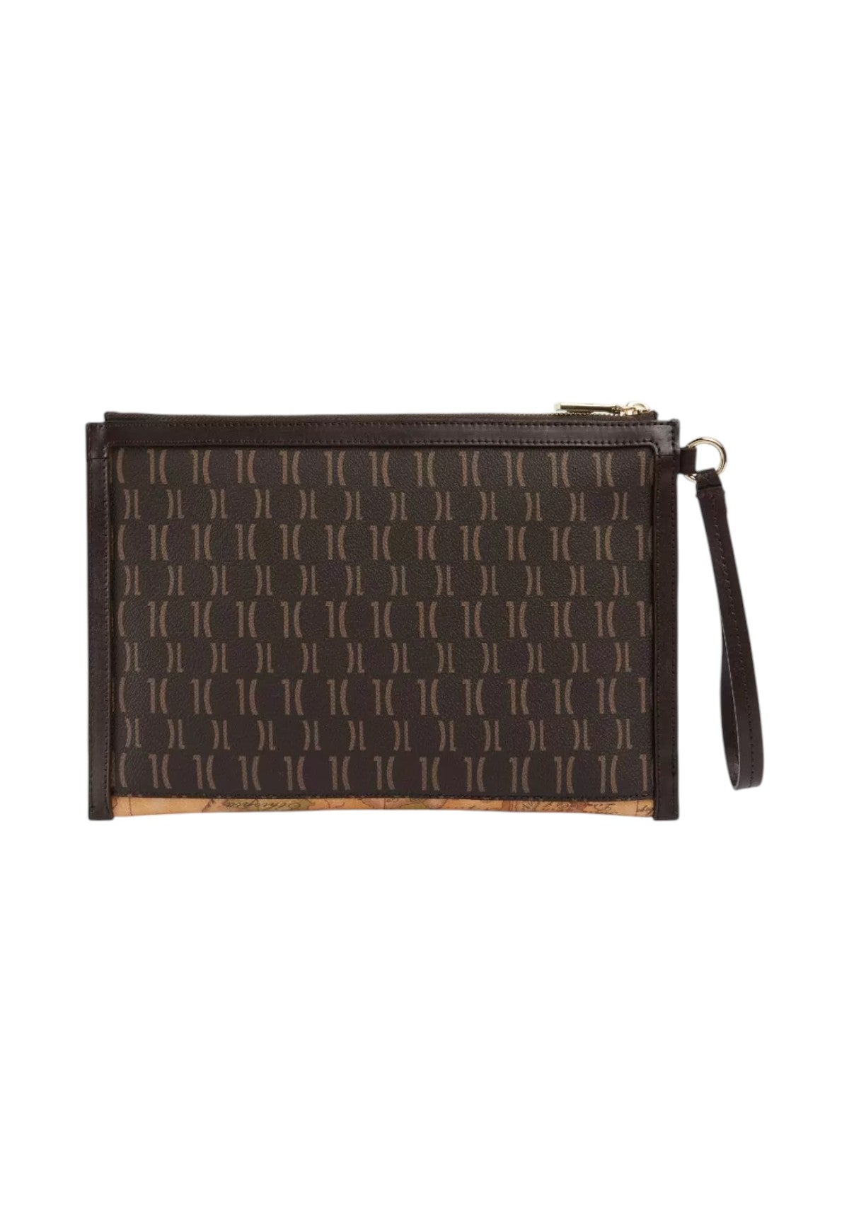 Pochette Geo Iconic Mix clutch con polsiera PN99 Cioccolato