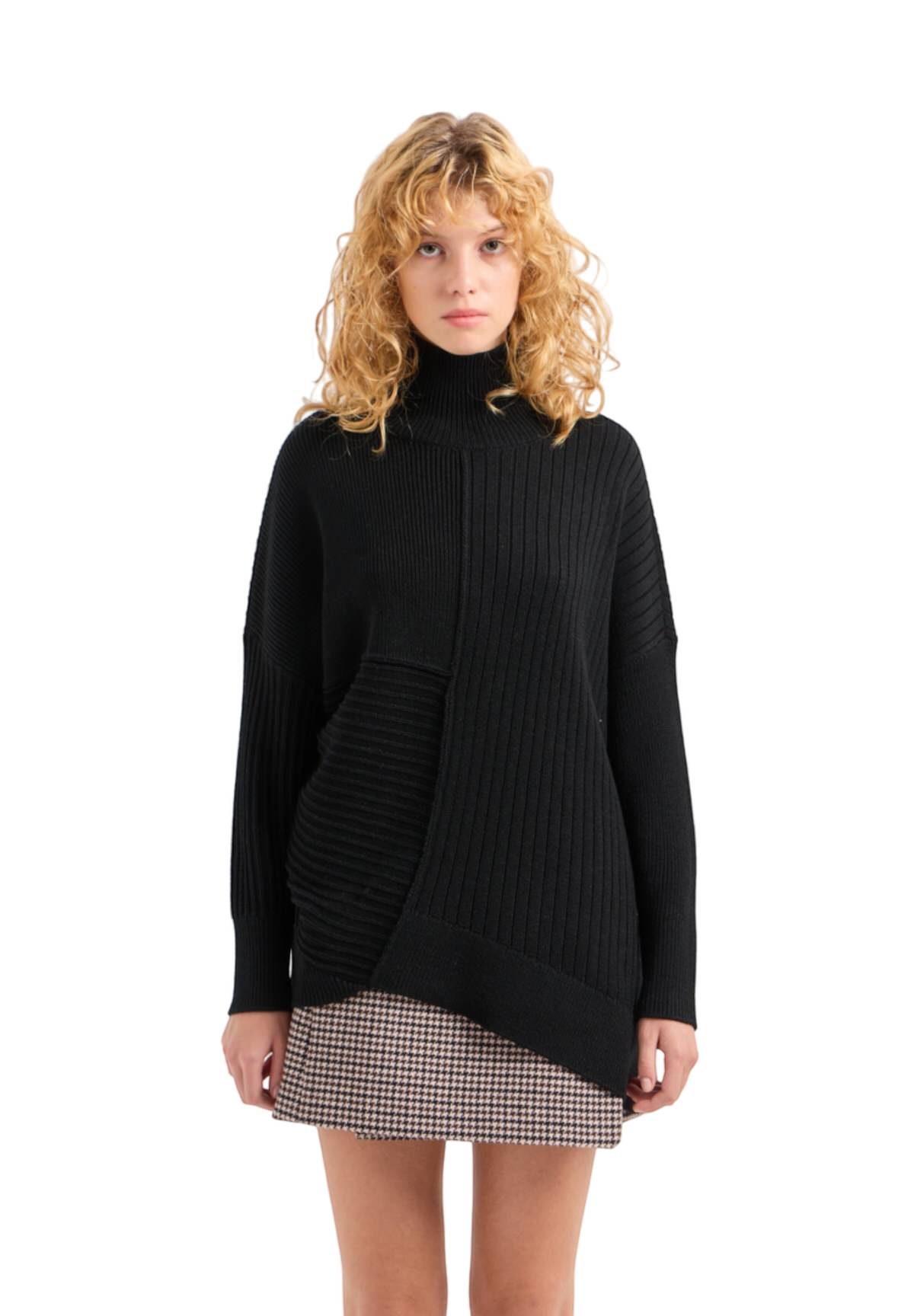 Maglione Collo Alto 6DYM1H Black