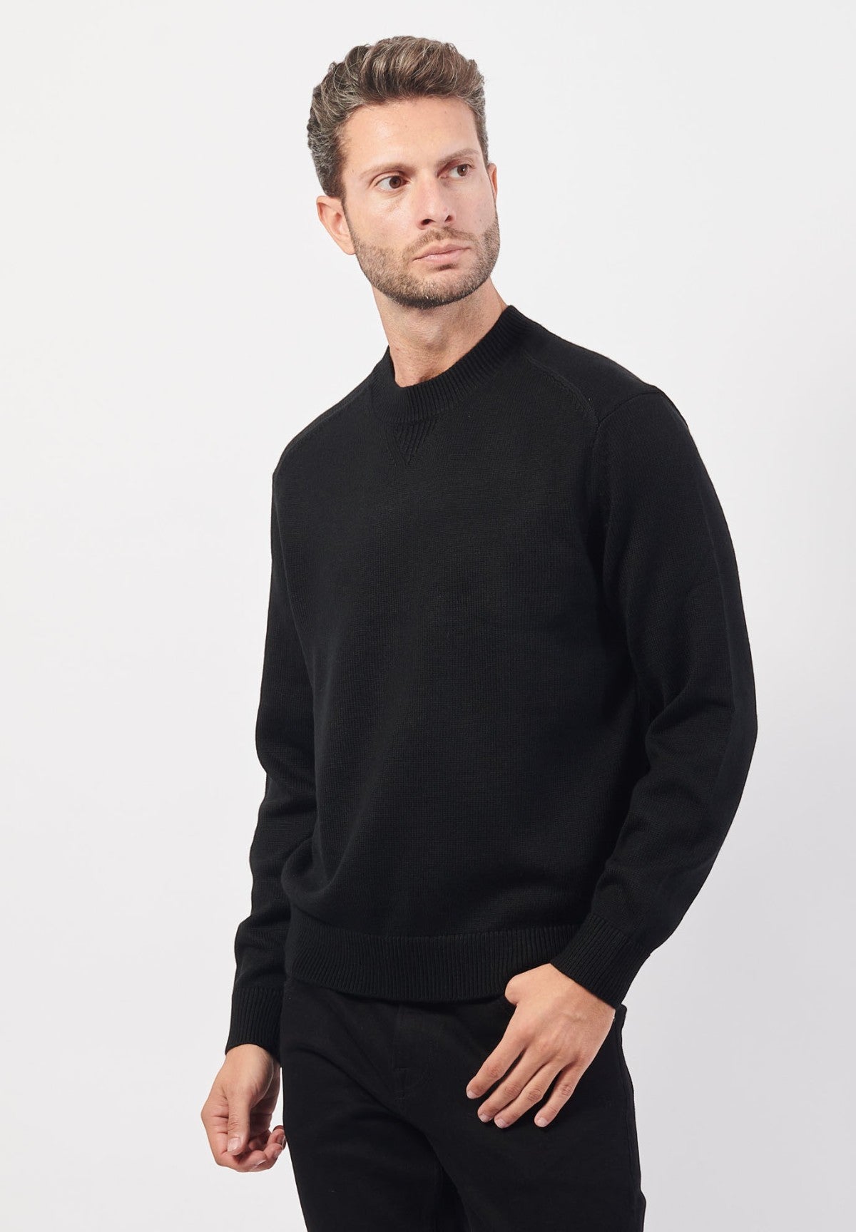 Maglione Girocollo 6DZM1F Black