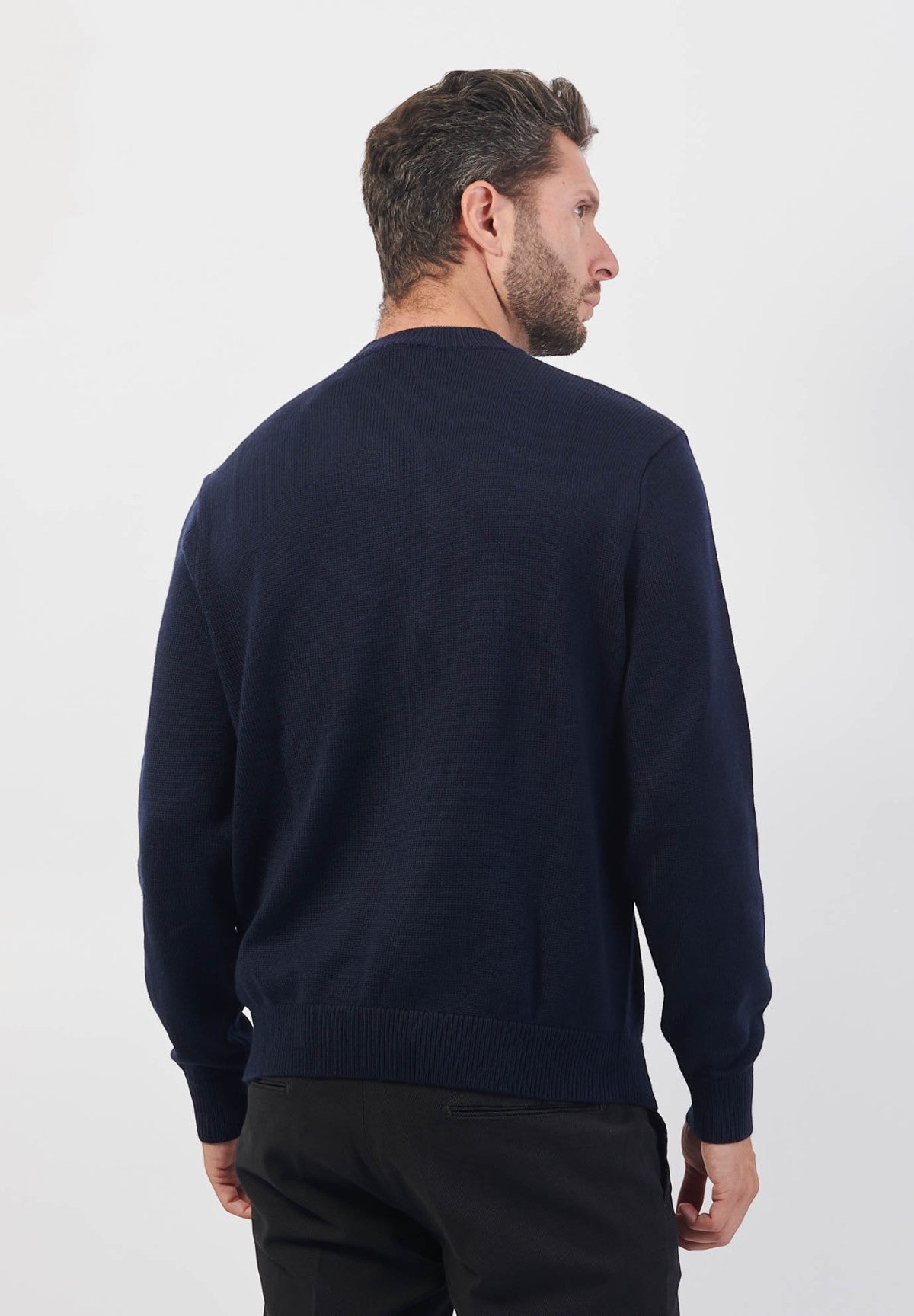 Maglione Girocollo 6DZM1F Navy