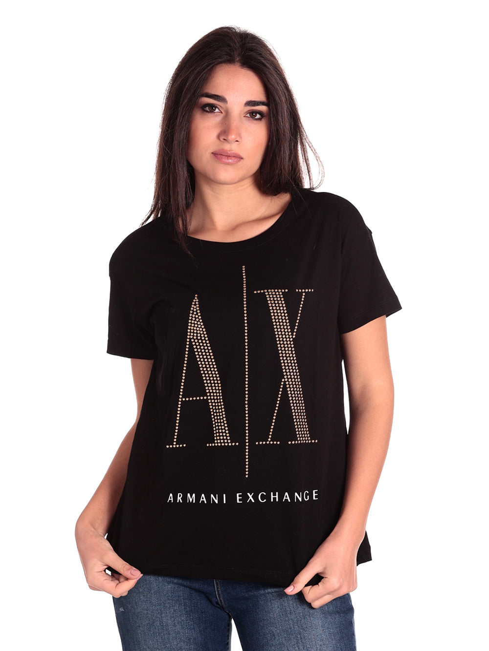 T-shirt con Stampa 8NYTDX Black, Gold Studs