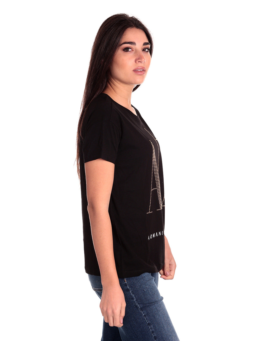 T-shirt con Stampa 8NYTDX Black, Gold Studs