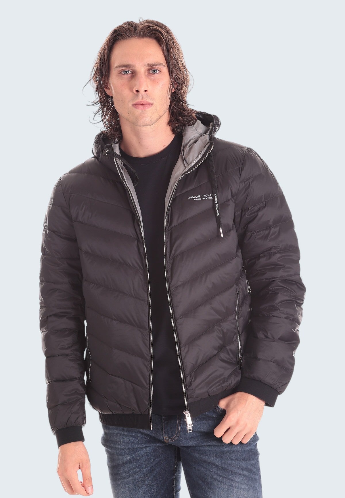 Giubbotto Recycled Hooded Puff K10k113908 Ck Black