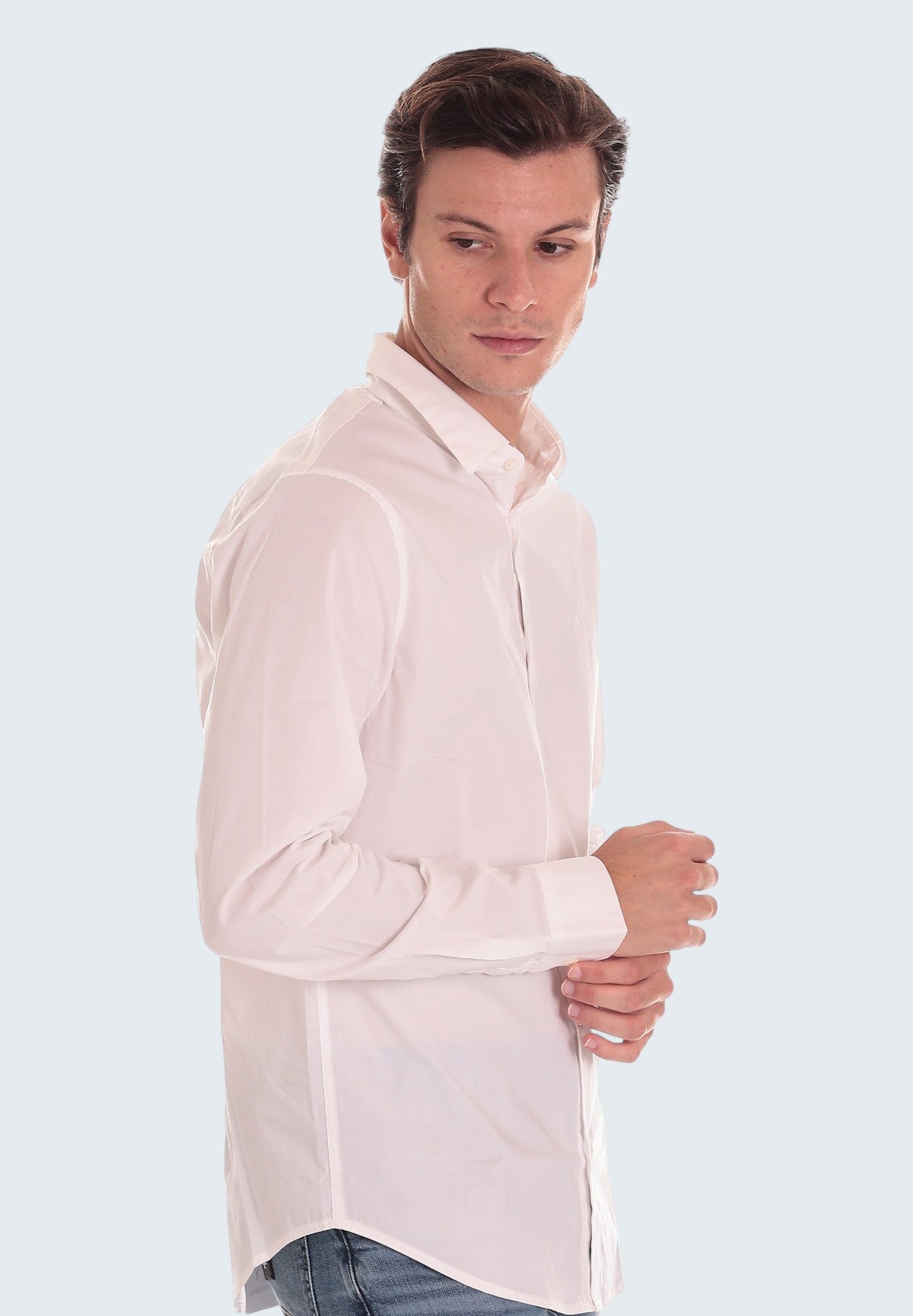 Camicia a Maniche Lunghe 8NZC31 White