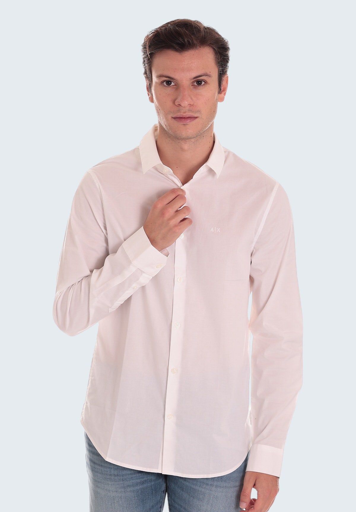 Camicia a Maniche Lunghe 8NZC31 White