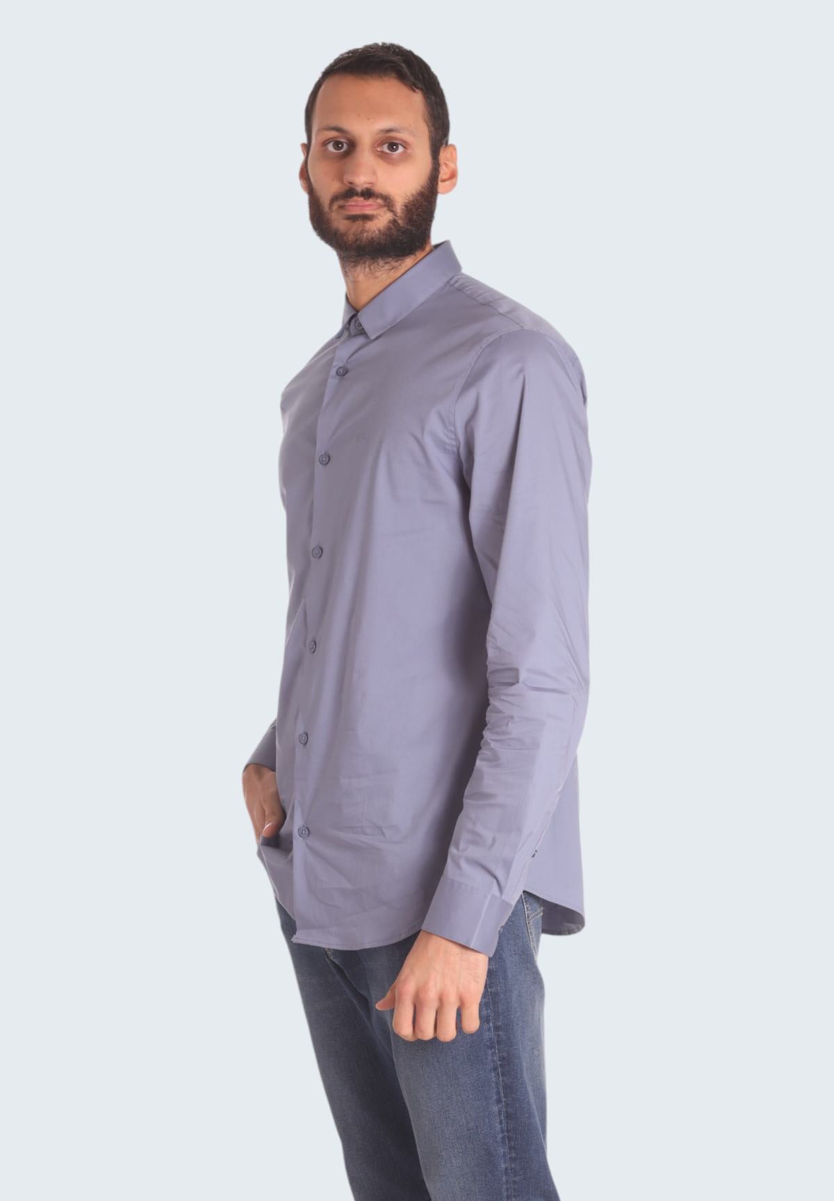 Camicia a Maniche Lunghe 8NZC31 Flint Stone