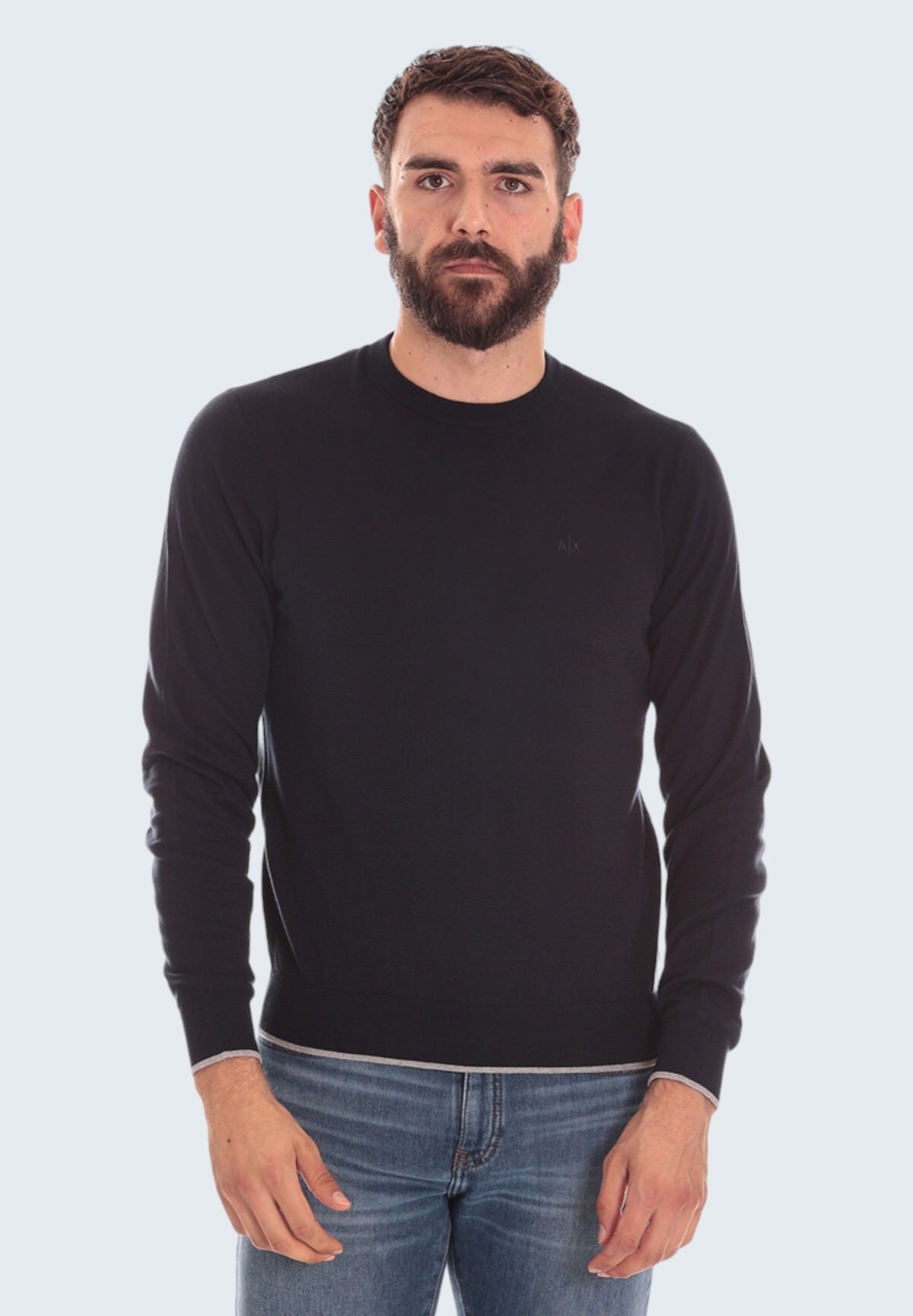 Maglione Girocollo Maglione in Filato Morbido 8NZM6A Navy