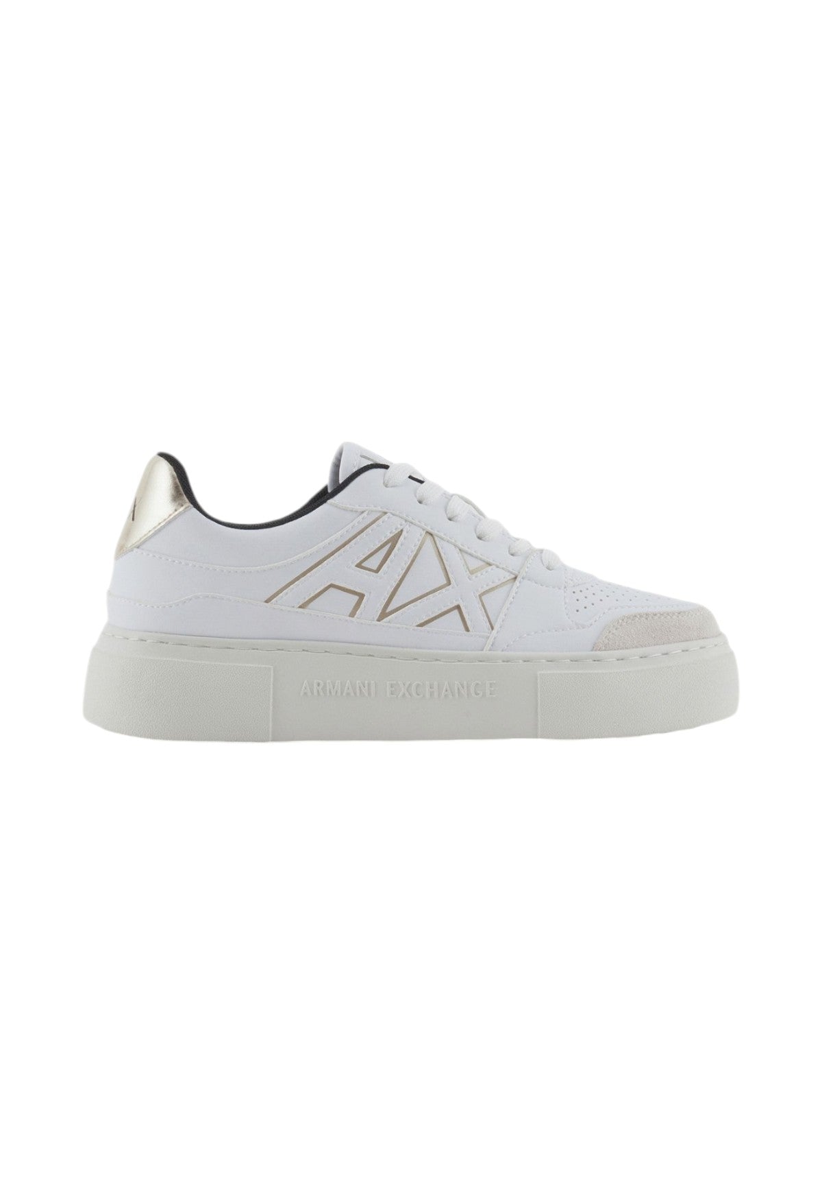 Sneakers XDX147 Op.White, Pale Gold