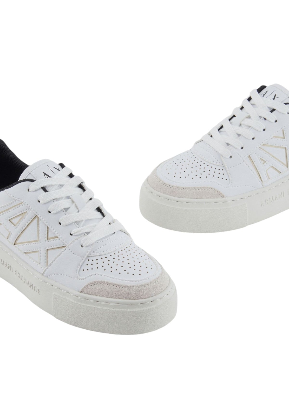 Sneakers XDX147 Op.White, Pale Gold