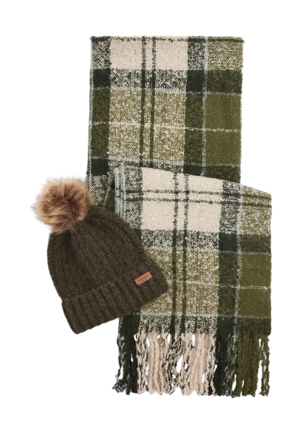 Set Regalo Saltburn Beanie & Tartan Scarf Lgs0077 Ancient Loden