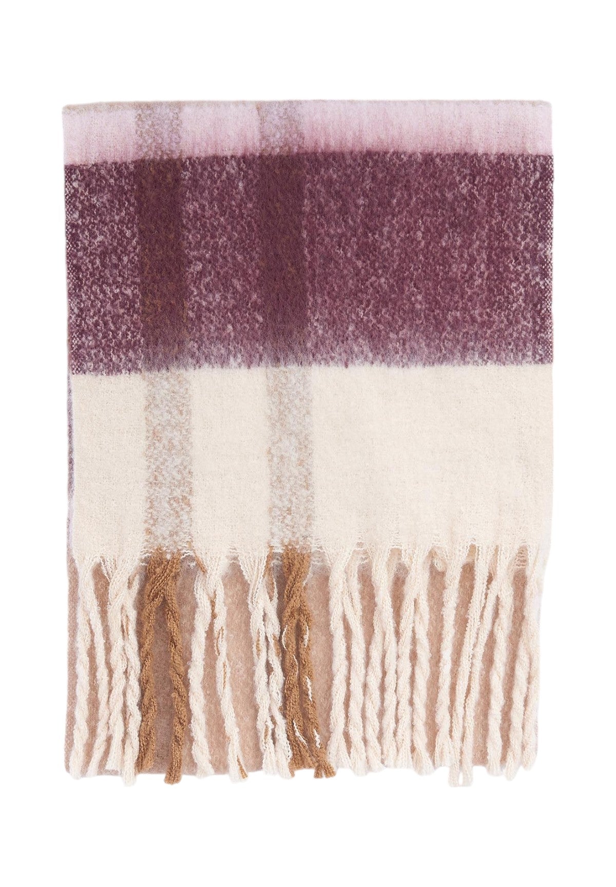 Sciarpa Isla Tartan Boucle Scarf LSC0293 Muted Cabernet