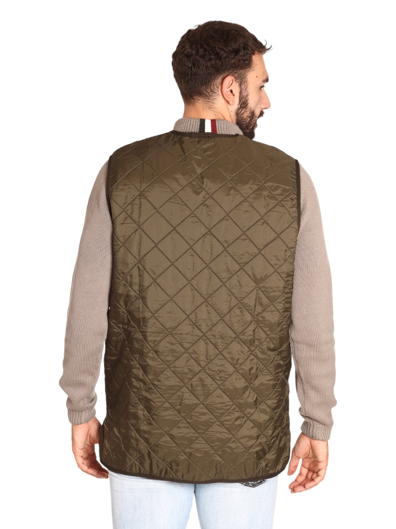 Smanicato Gilet Polarquilt Waistcoat Zip Liner MLI0002 Olive