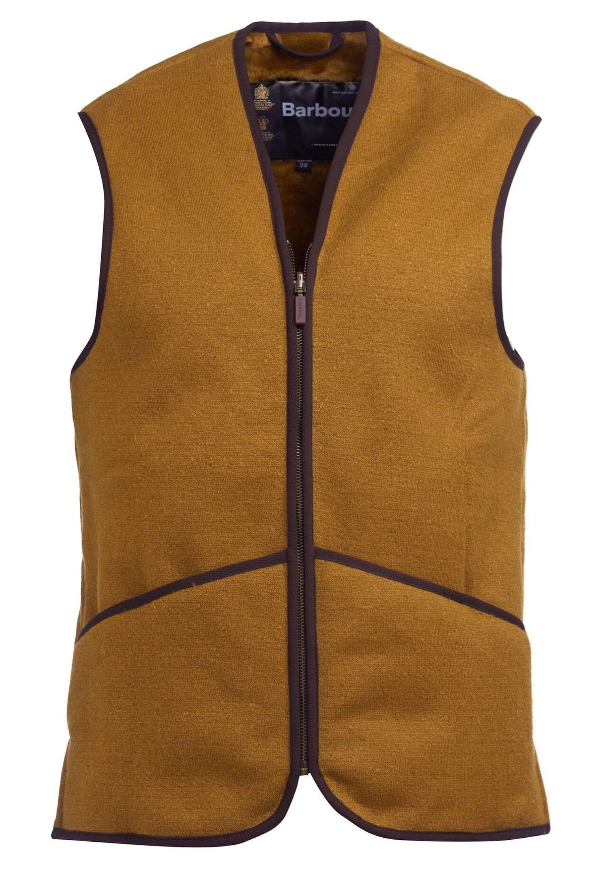 Smanicato Gilet Warm Pile Waistcoat Zip MLI0004 Brown