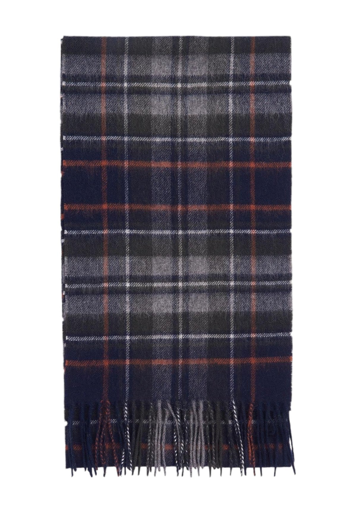 Sciarpa New Check Tartan Scarf USC0137 Navy, Dark Ginger