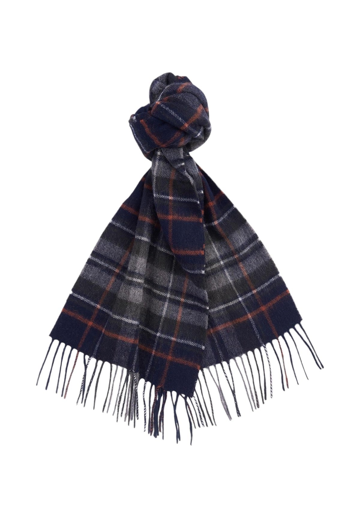 Sciarpa New Check Tartan Scarf USC0137 Navy, Dark Ginger