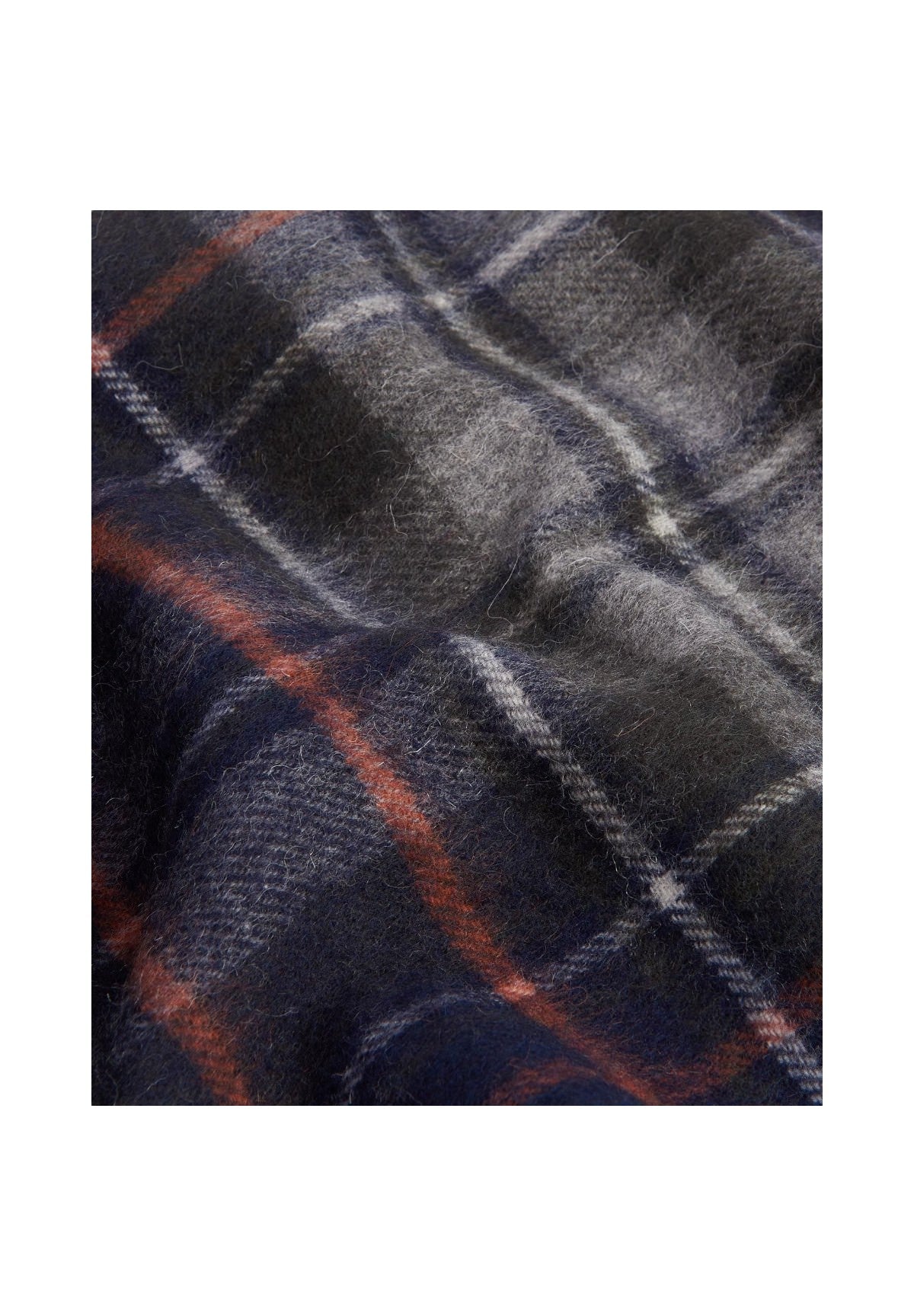 Sciarpa New Check Tartan Scarf Usc0137 Navy, Dark Ginger