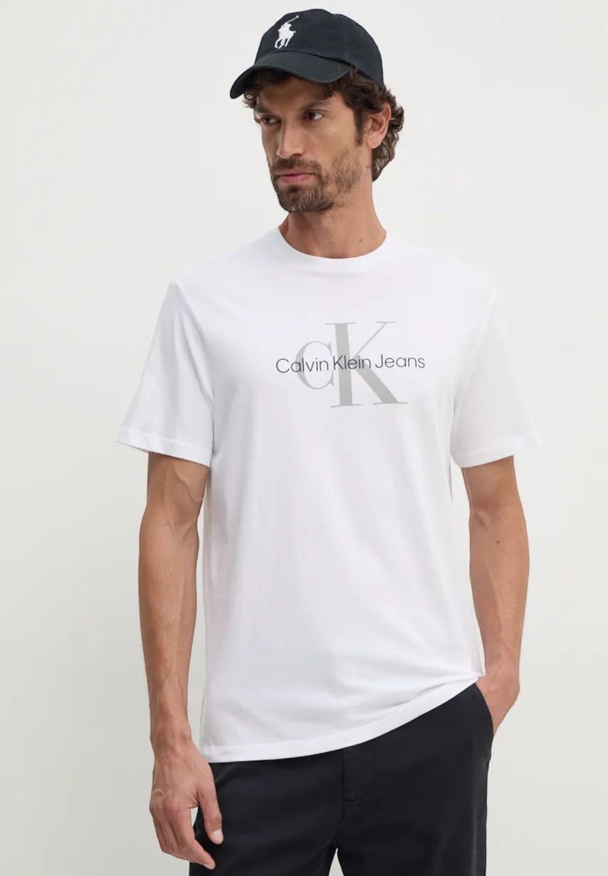 T-shirt con Stampa Ss Hero Monogram Tee 00040EM286 Brilliant White