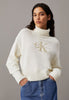 Calvin Klein Jeans Maglione Collo Alto Chenille Monologo Sw J20j224229 Ivory