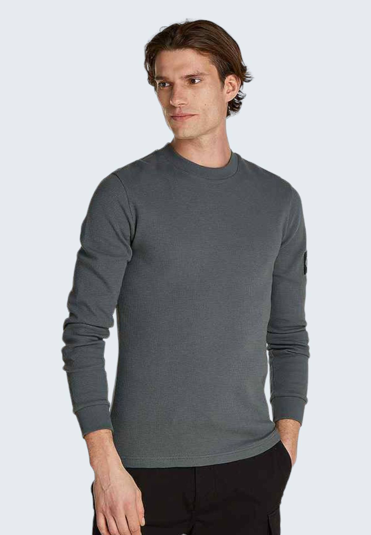 T-shirt a Maniche Lunghe Badge Waffle Ls Tee J30J323485 Endless Grey