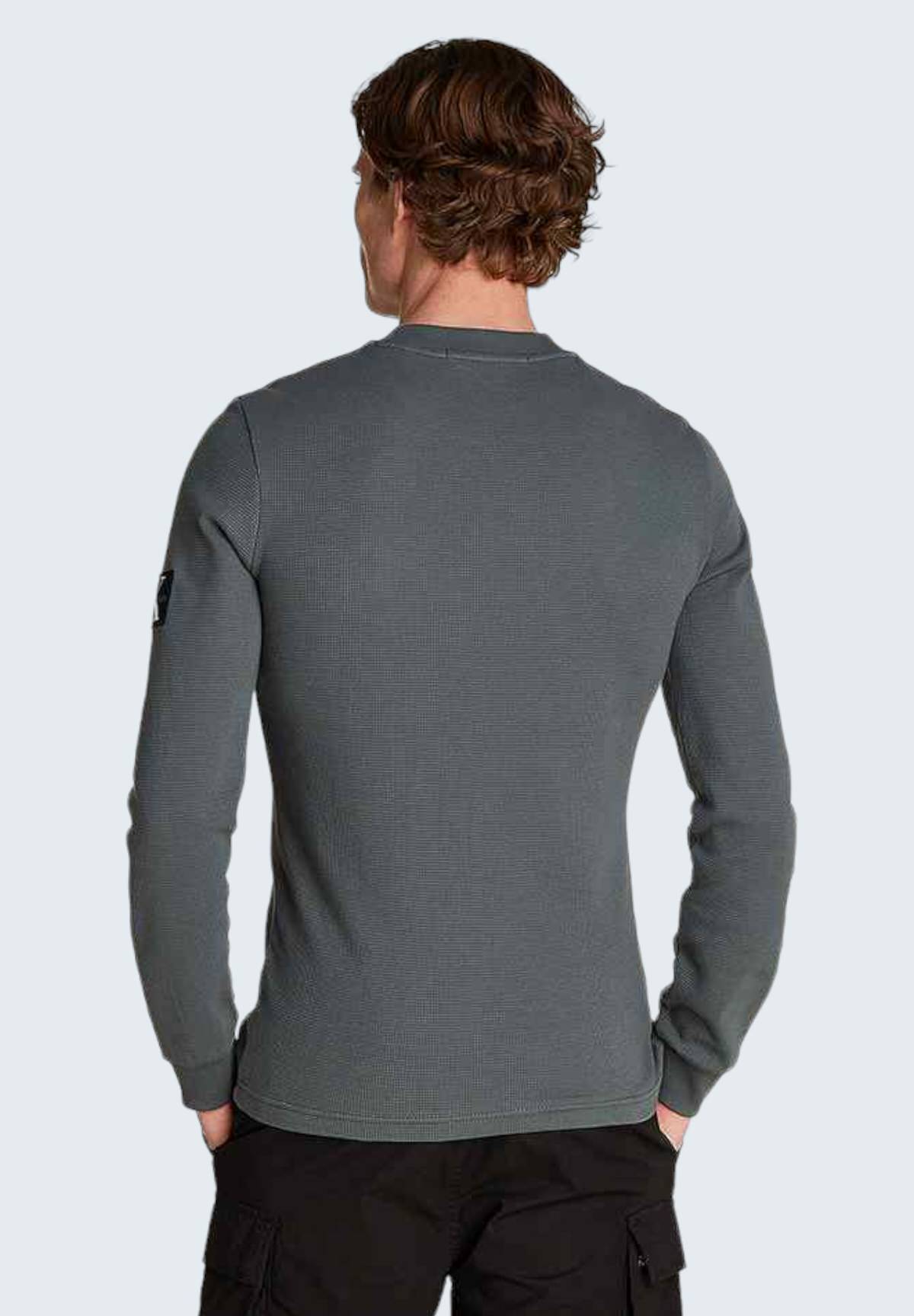 T-shirt a Maniche Lunghe Badge Waffle Ls Tee J30J323485 Endless Grey