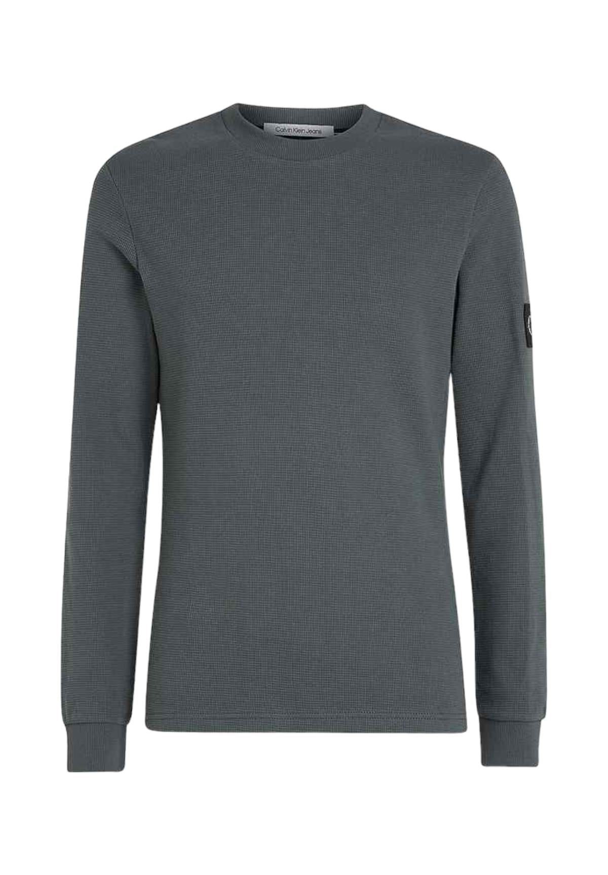 T-shirt a Maniche Lunghe Badge Waffle Ls Tee J30J323485 Endless Grey