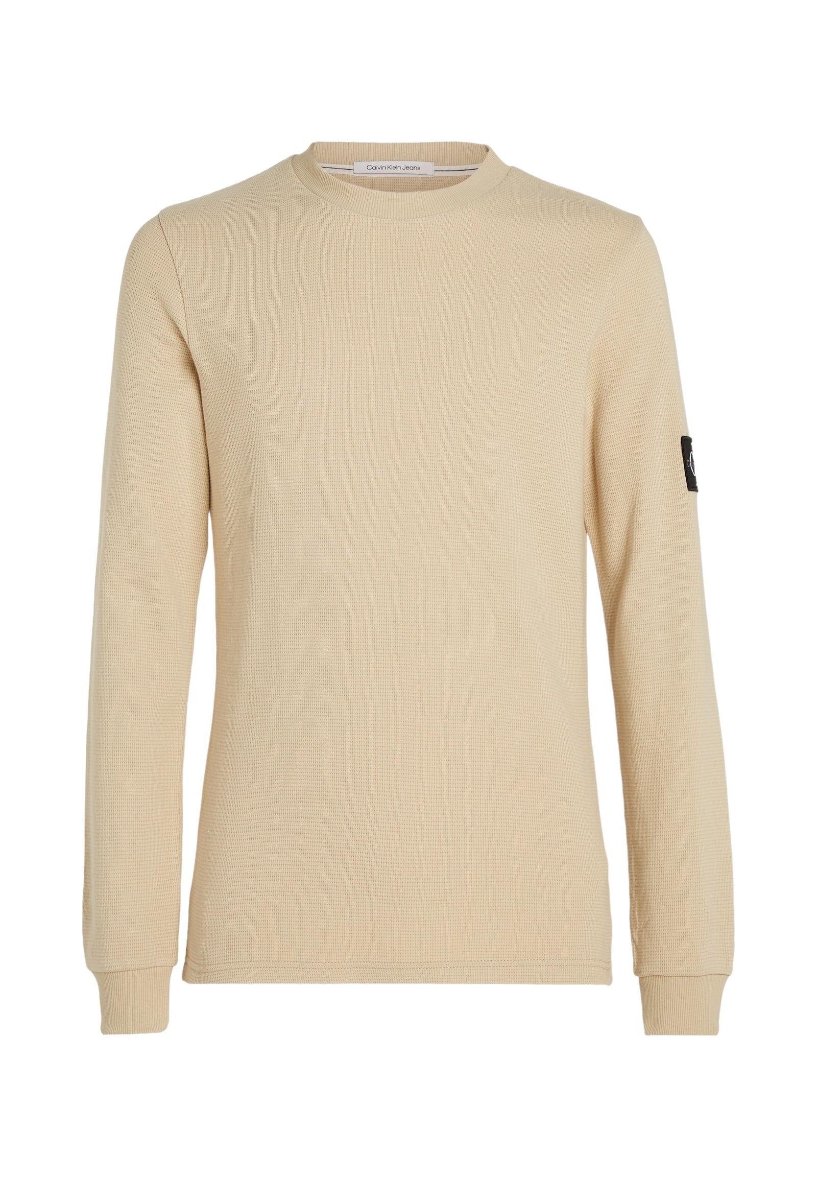 Calvin Klein Jeans T-Shirt A Maniche Lunghe J30j323485 Pale Khaki