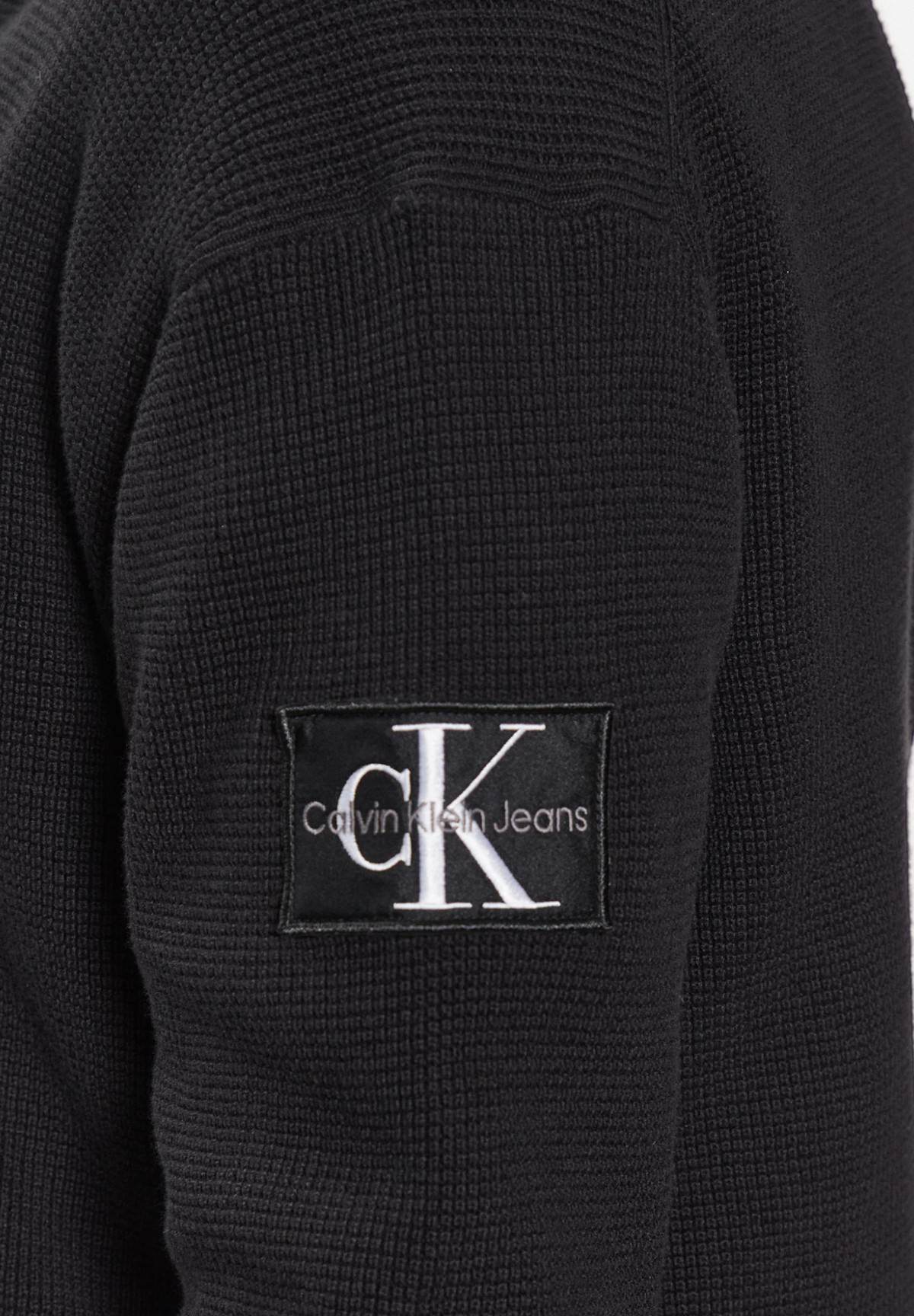 Cardigan Core Badge Sweater Z J30J323814 CK Black