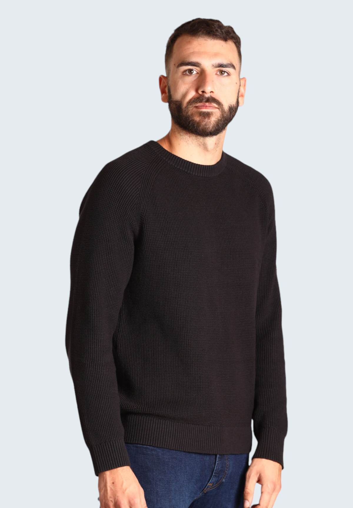 Maglione Girocollo Badge Easy Sweater J30J323989 CK Black